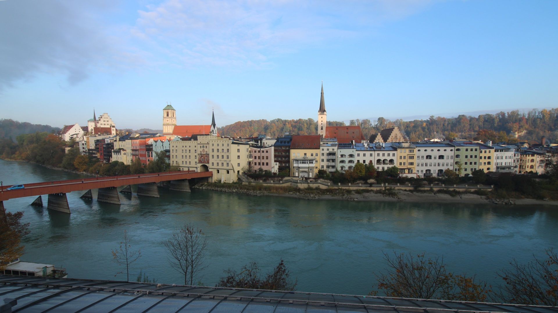 Archiv Foto Webcam Rote Brücke und Brucktor Wasserburg am Inn