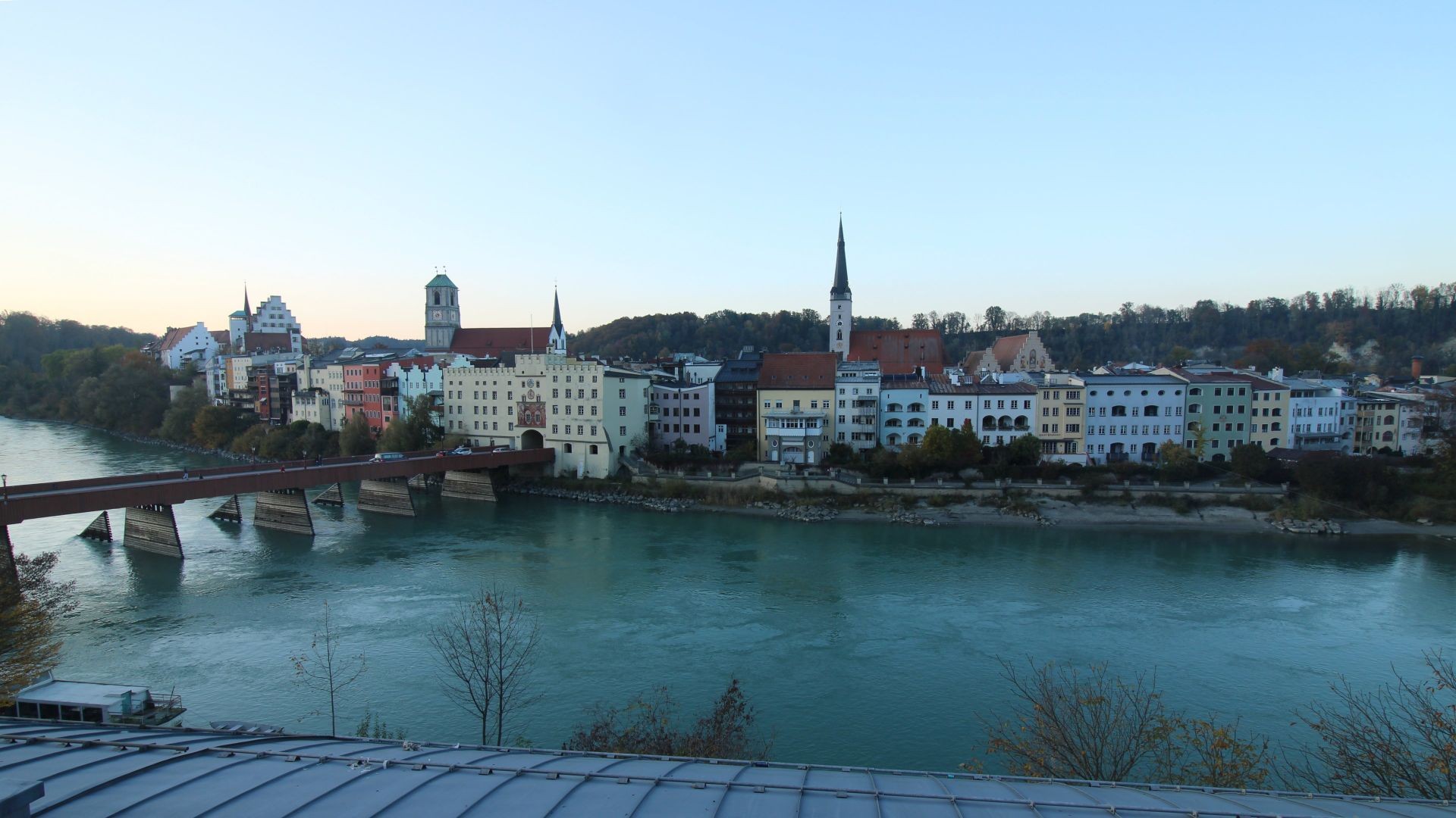 Archiv Foto Webcam Rote Brücke und Brucktor Wasserburg am Inn