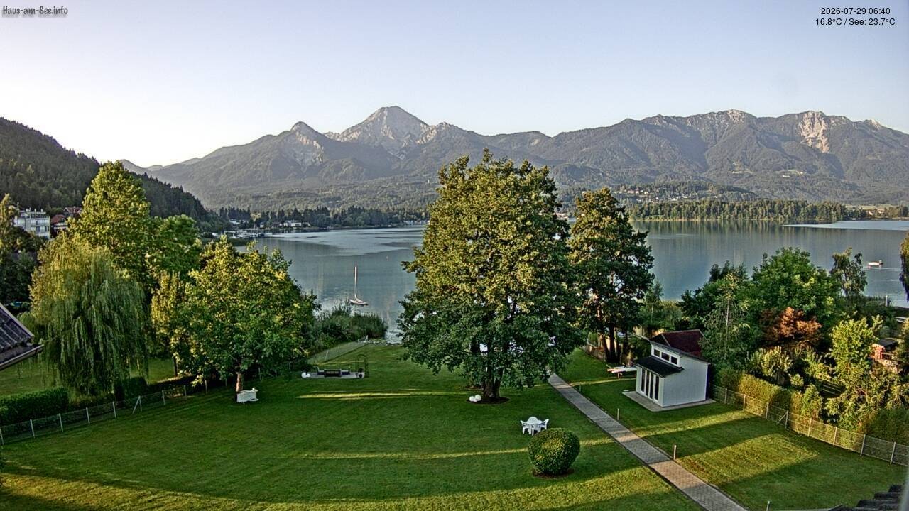 Archiv Foto Faaker See Webcam Nordostufer