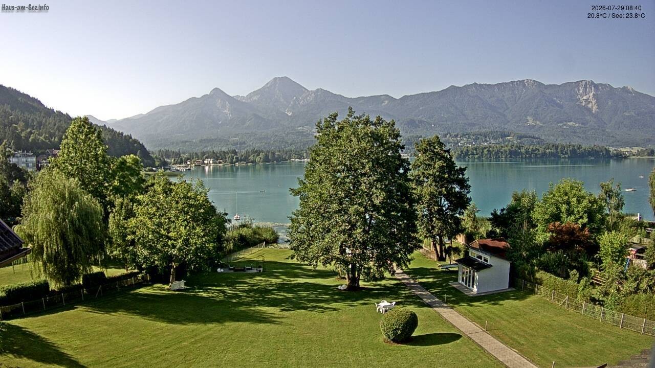 Archiv Foto Faaker See Webcam Nordostufer