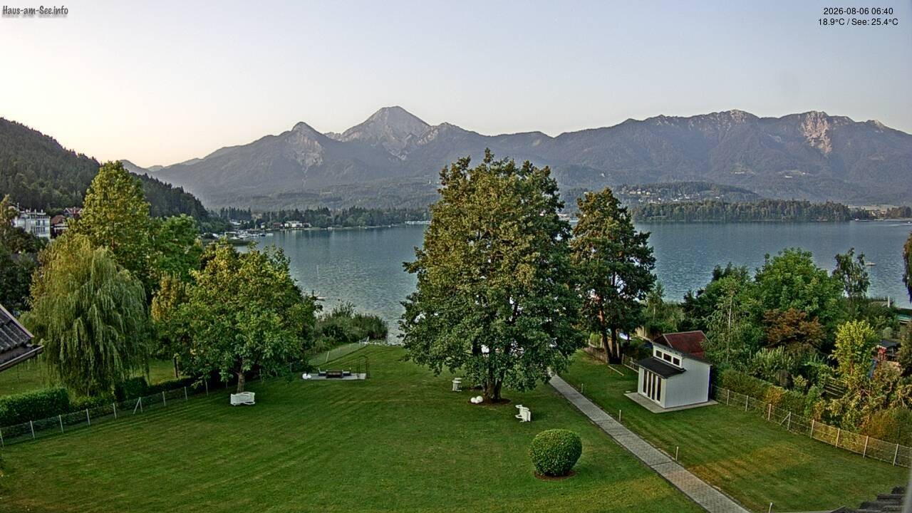 Archiv Foto Faaker See Webcam Nordostufer