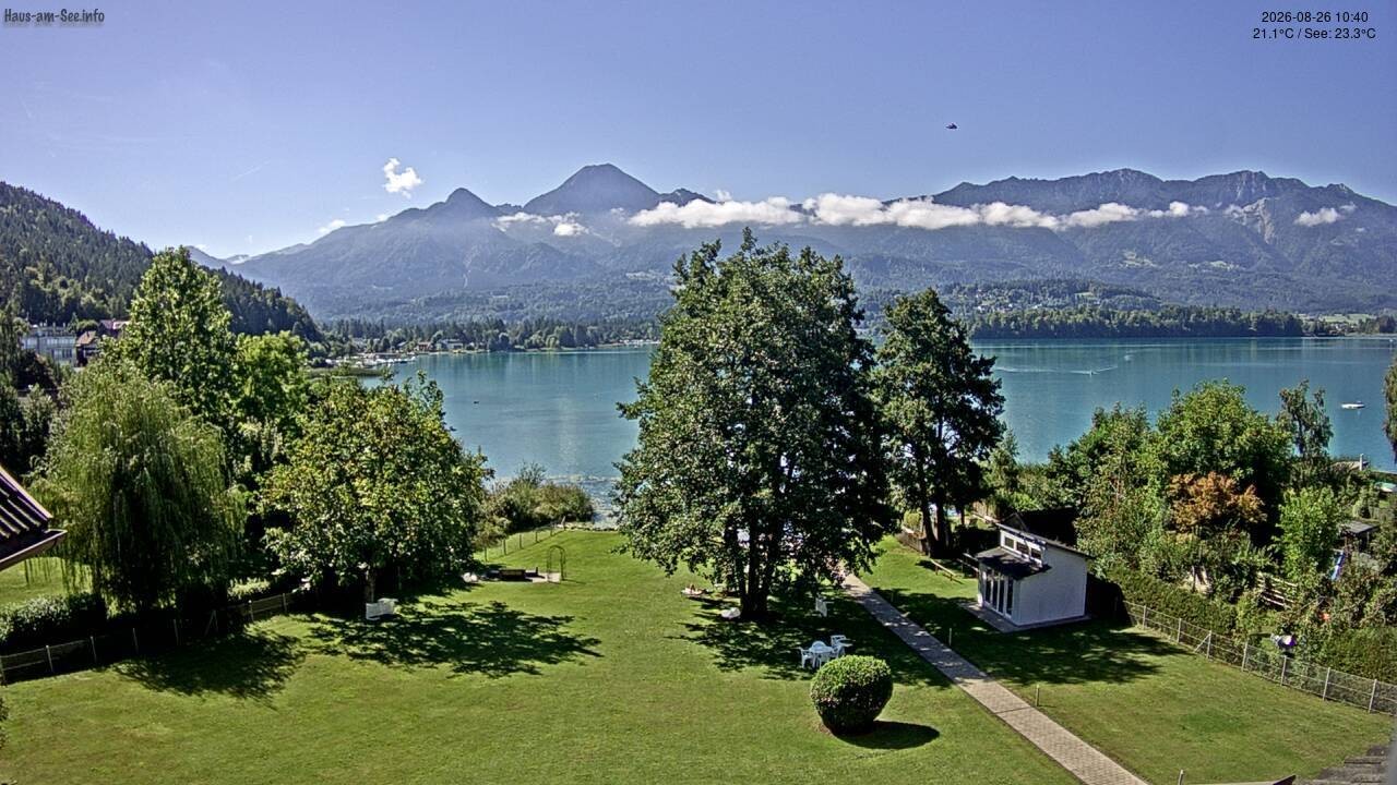 Archived image Lake Faaker See Webcam – North-East Shore