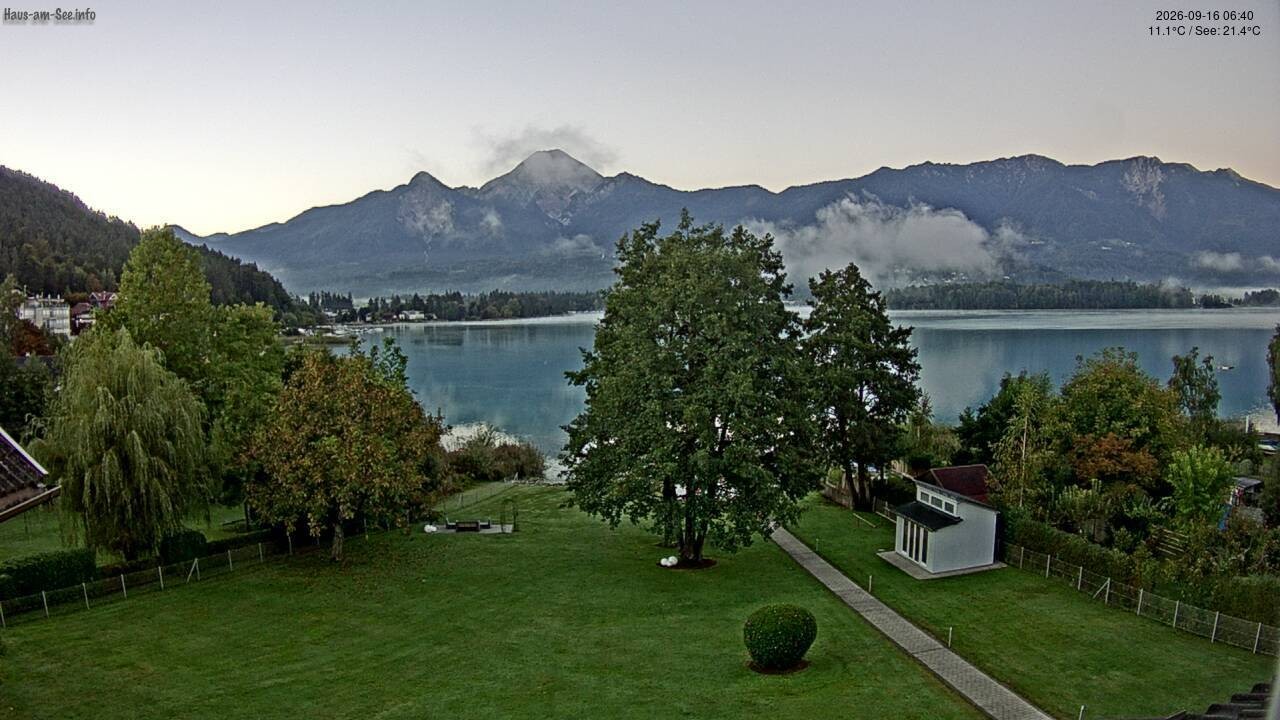 Archived image Lake Faaker See Webcam – North-East Shore