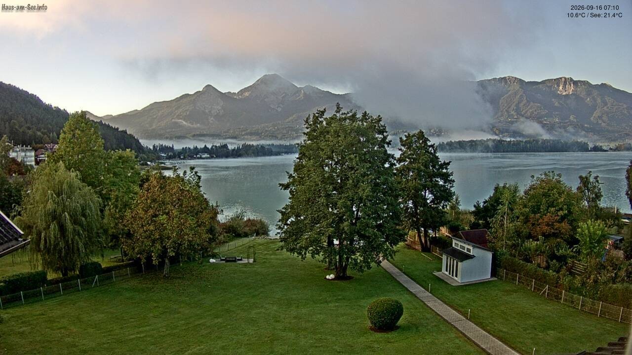 Archived image Lake Faaker See Webcam – North-East Shore