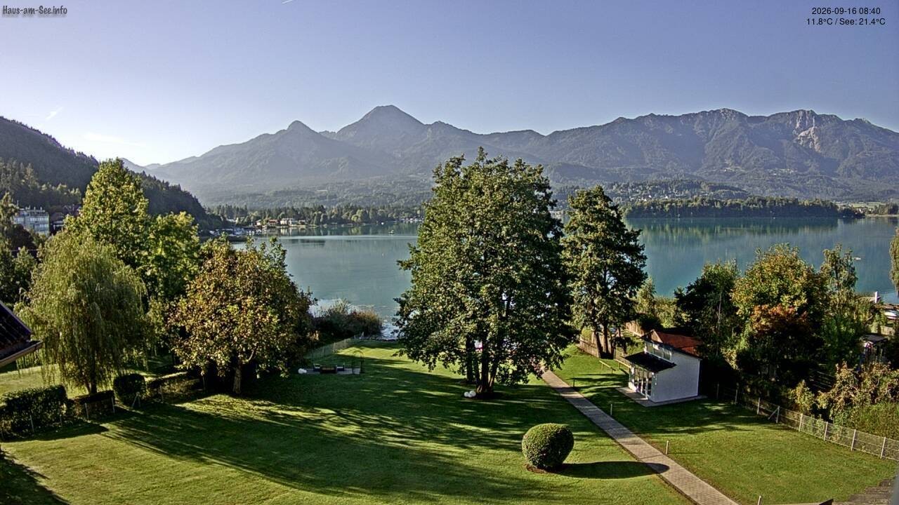 Archived image Lake Faaker See Webcam – North-East Shore