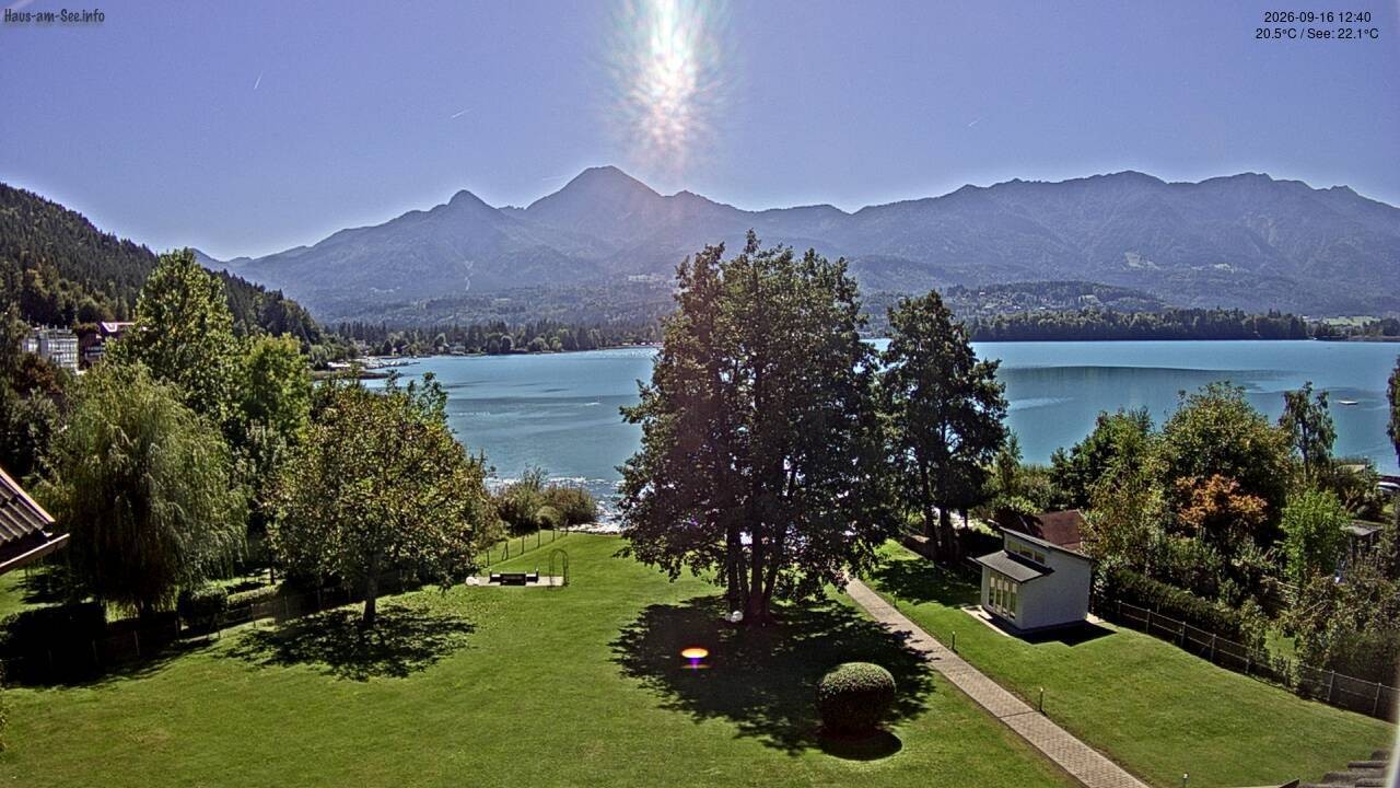 Archived image Lake Faaker See Webcam – North-East Shore