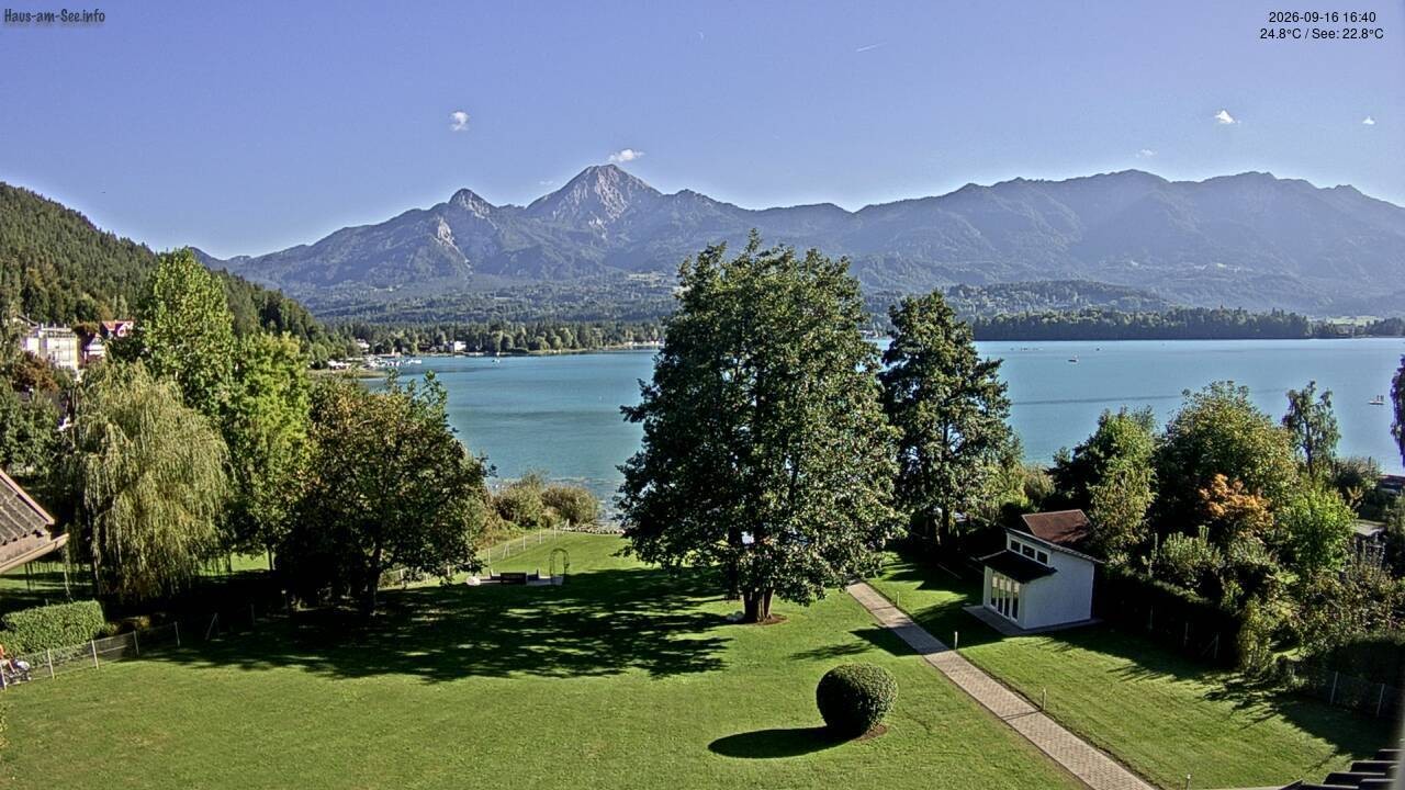 Archived image Lake Faaker See Webcam – North-East Shore
