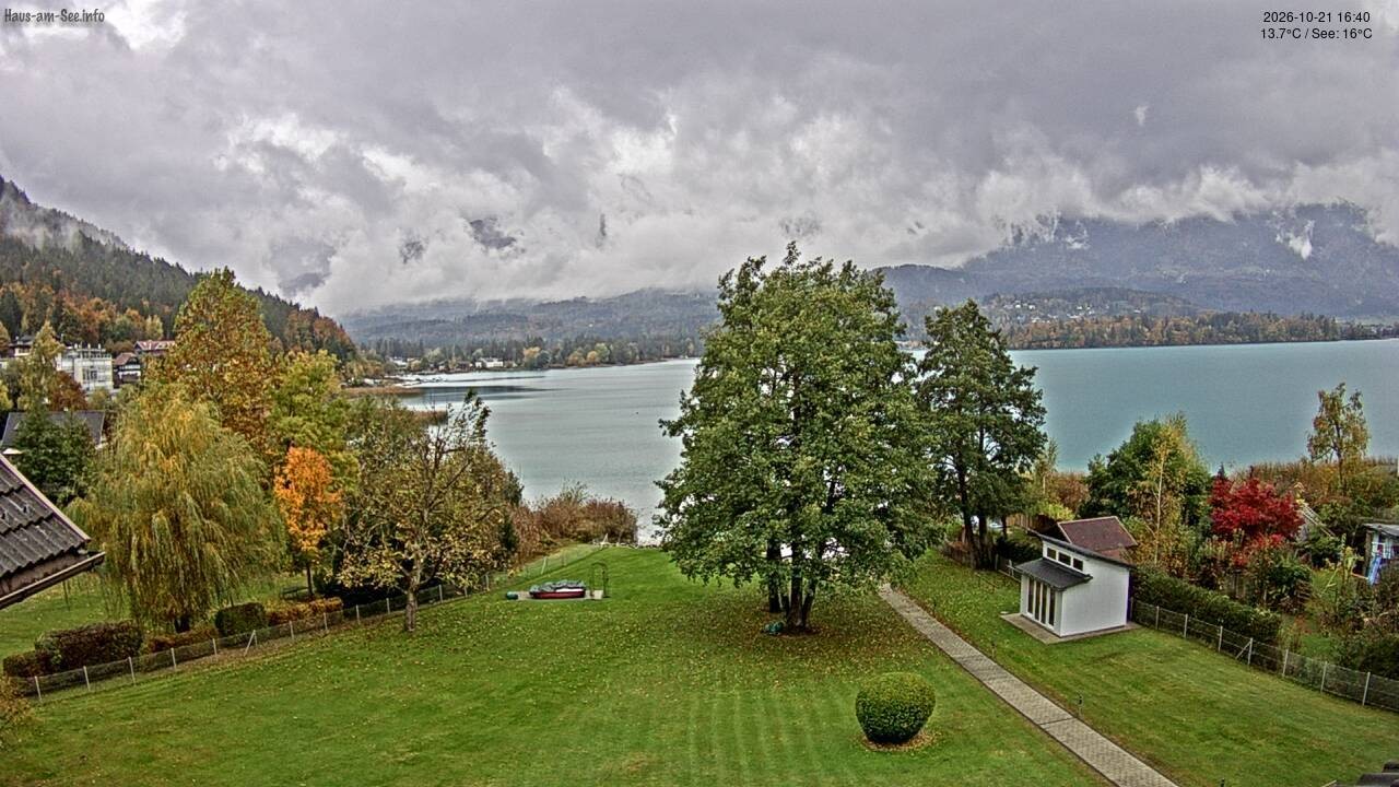 Archiv Foto Faaker See Webcam Nordostufer
