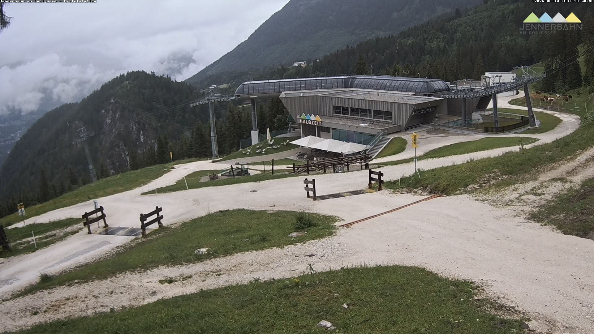 Archiv Foto Webcam Königssee: Jennerbahn Mittelstation