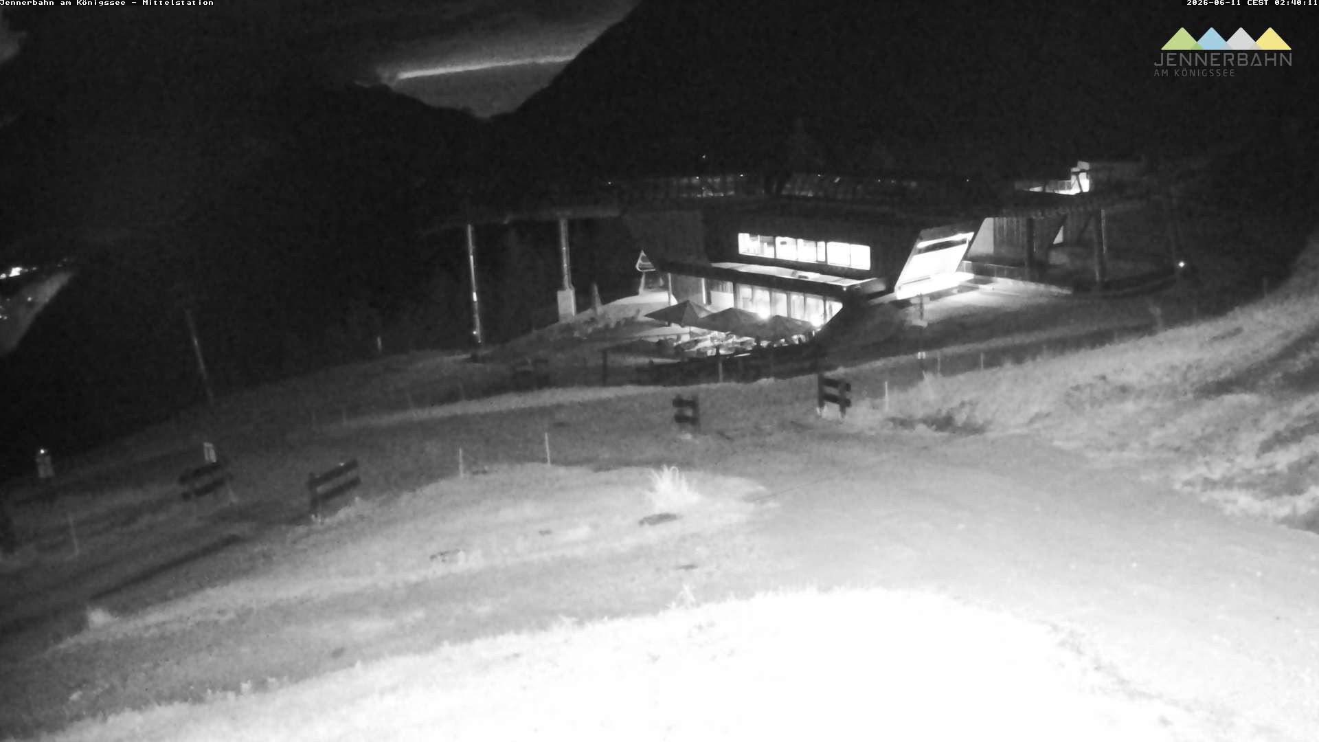 Archived image Webcam Lake Königssee: Jenner Mountain Mid Station