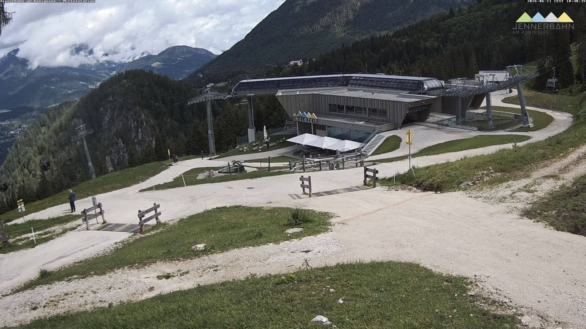 Archiv Foto Webcam Königssee: Jennerbahn Mittelstation