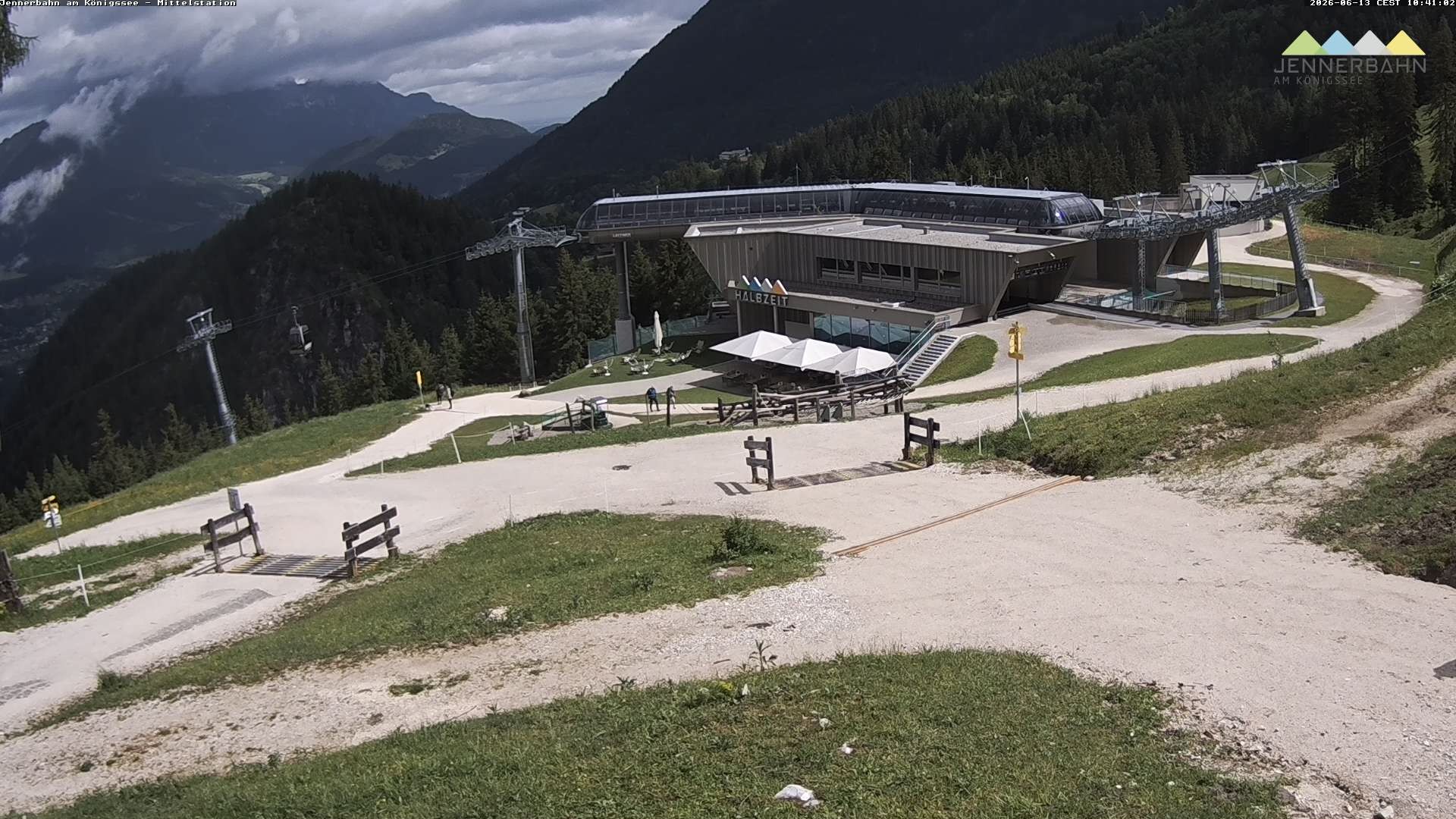 Archiv Foto Webcam Königssee: Jennerbahn Mittelstation