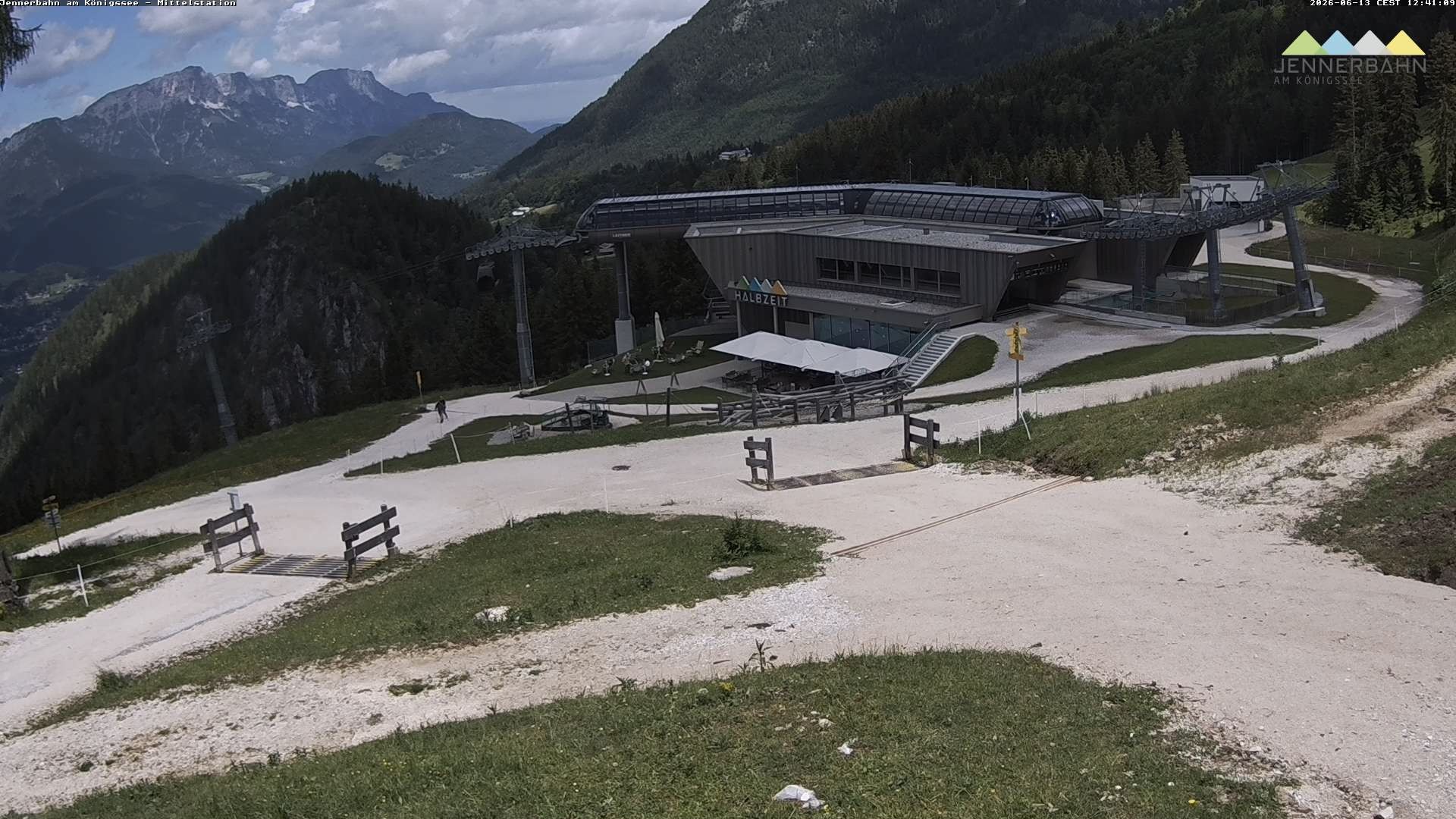 Archiv Foto Webcam Königssee: Jennerbahn Mittelstation