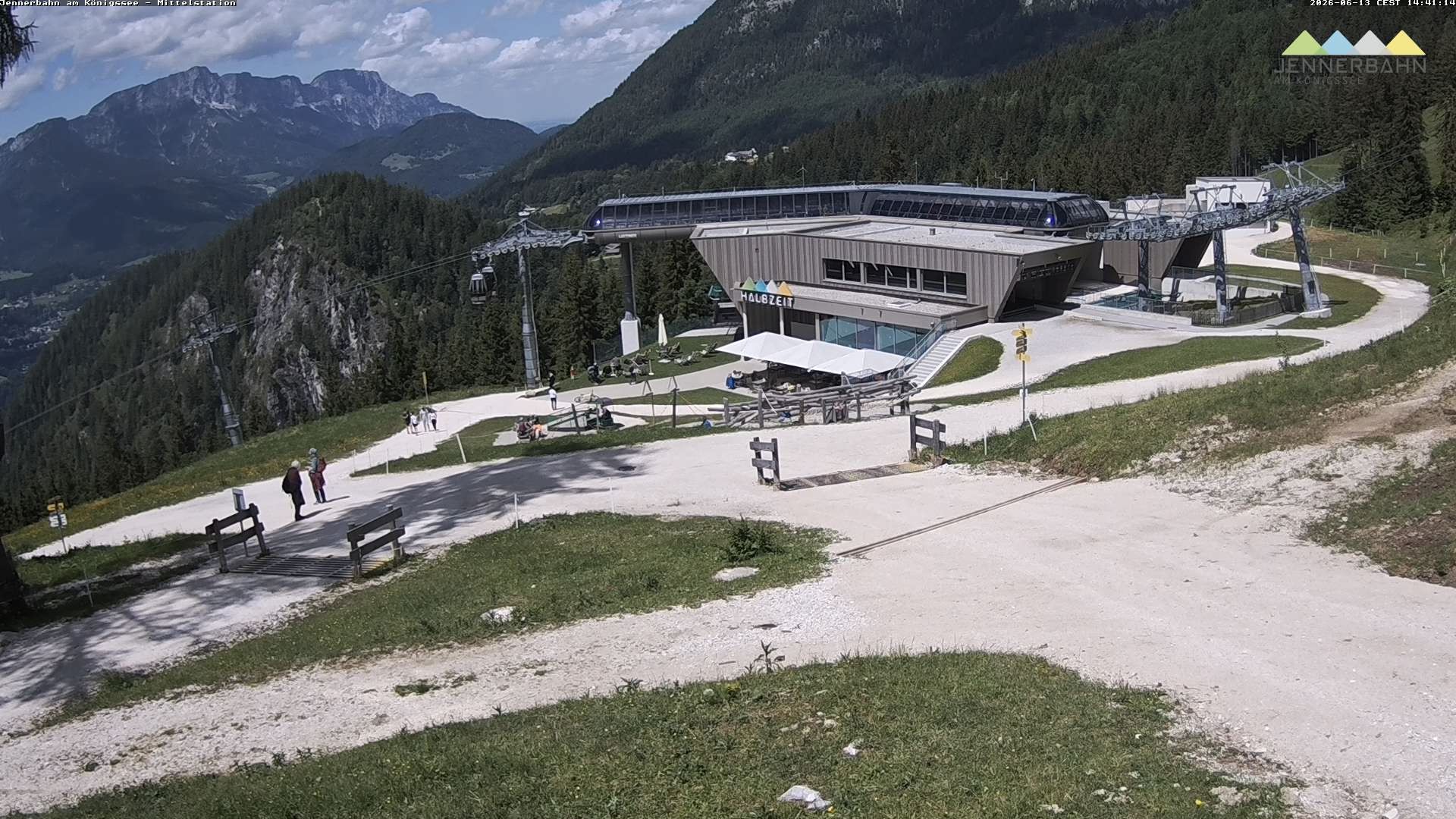 Archiv Foto Webcam Königssee: Jennerbahn Mittelstation