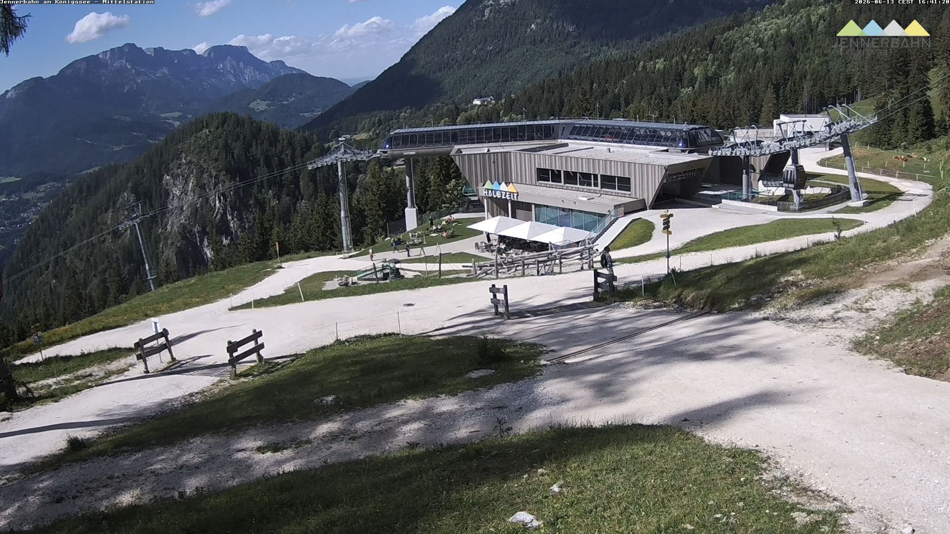 Archiv Foto Webcam Königssee: Jennerbahn Mittelstation