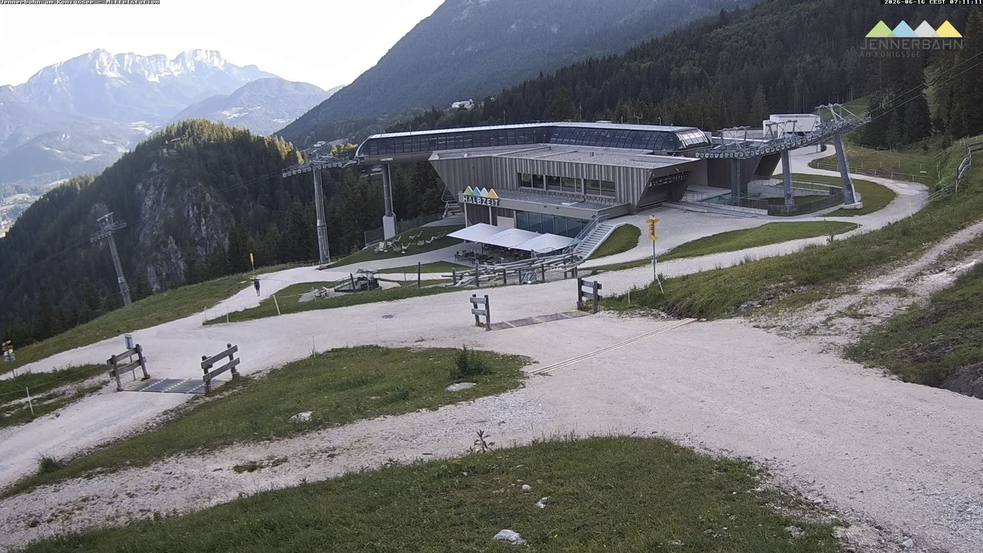 Archiv Foto Webcam Königssee: Jennerbahn Mittelstation