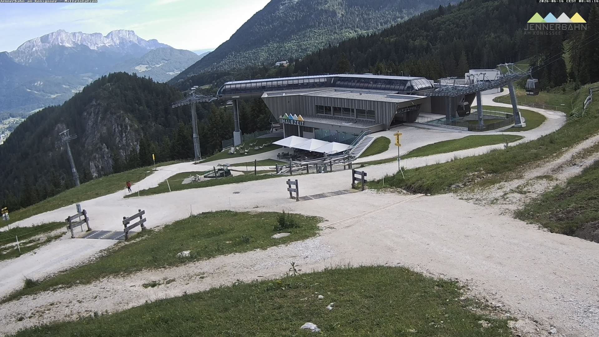 Archiv Foto Webcam Königssee: Jennerbahn Mittelstation