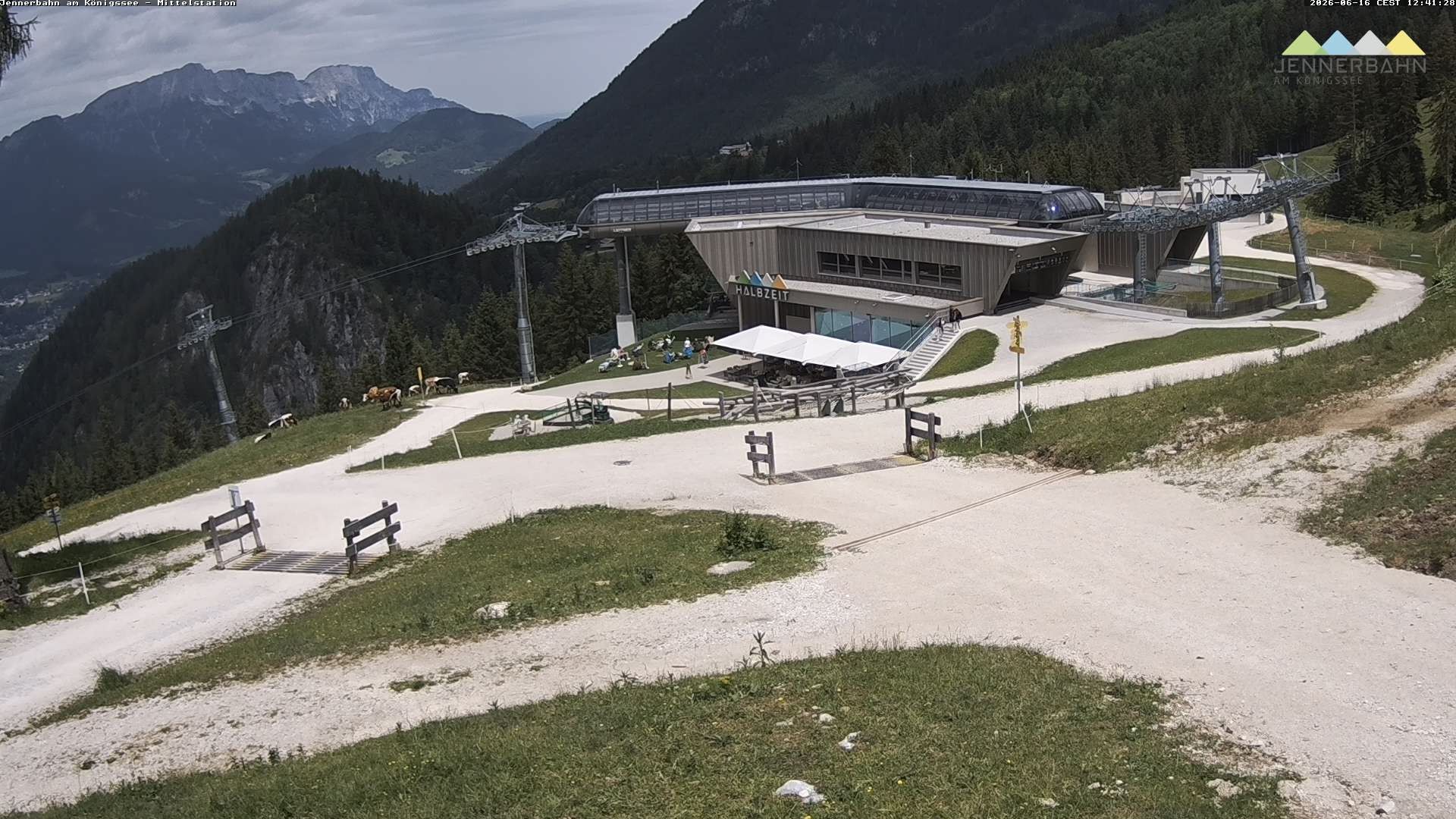 Archiv Foto Webcam Königssee: Jennerbahn Mittelstation
