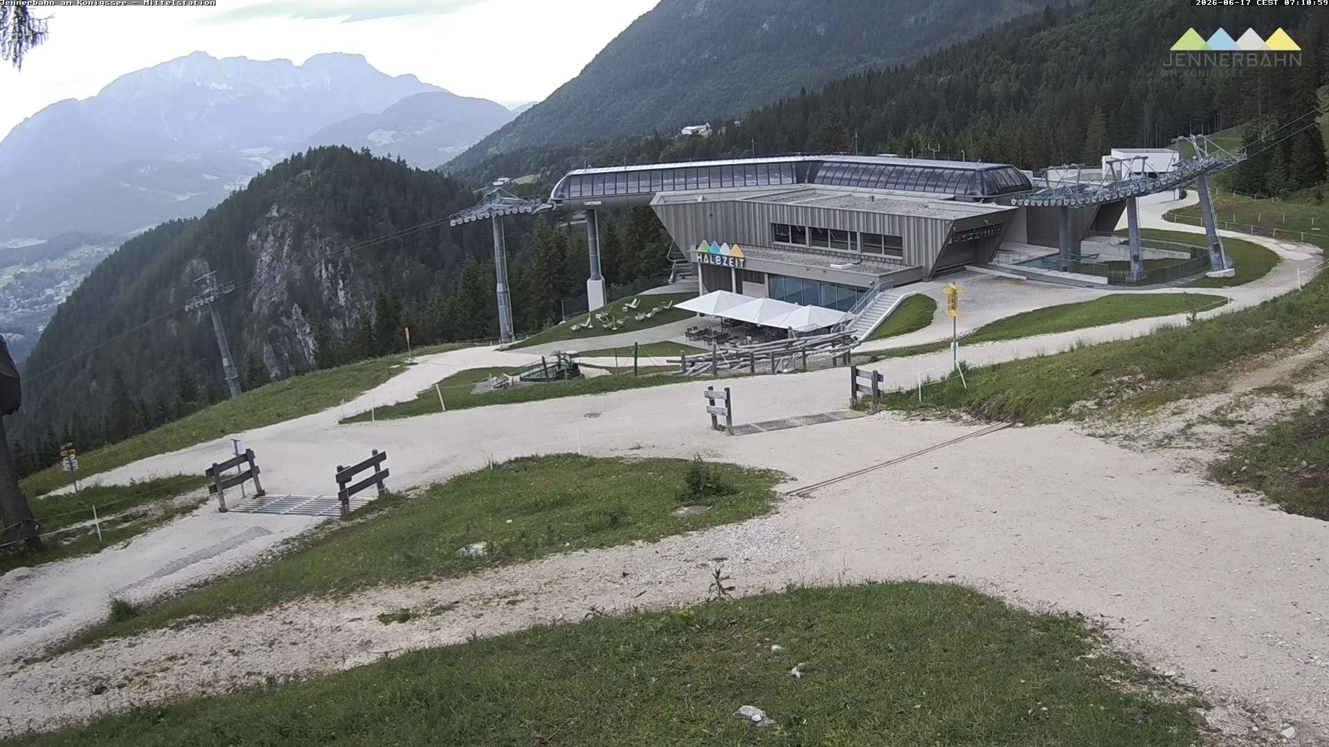 Archiv Foto Webcam Königssee: Jennerbahn Mittelstation
