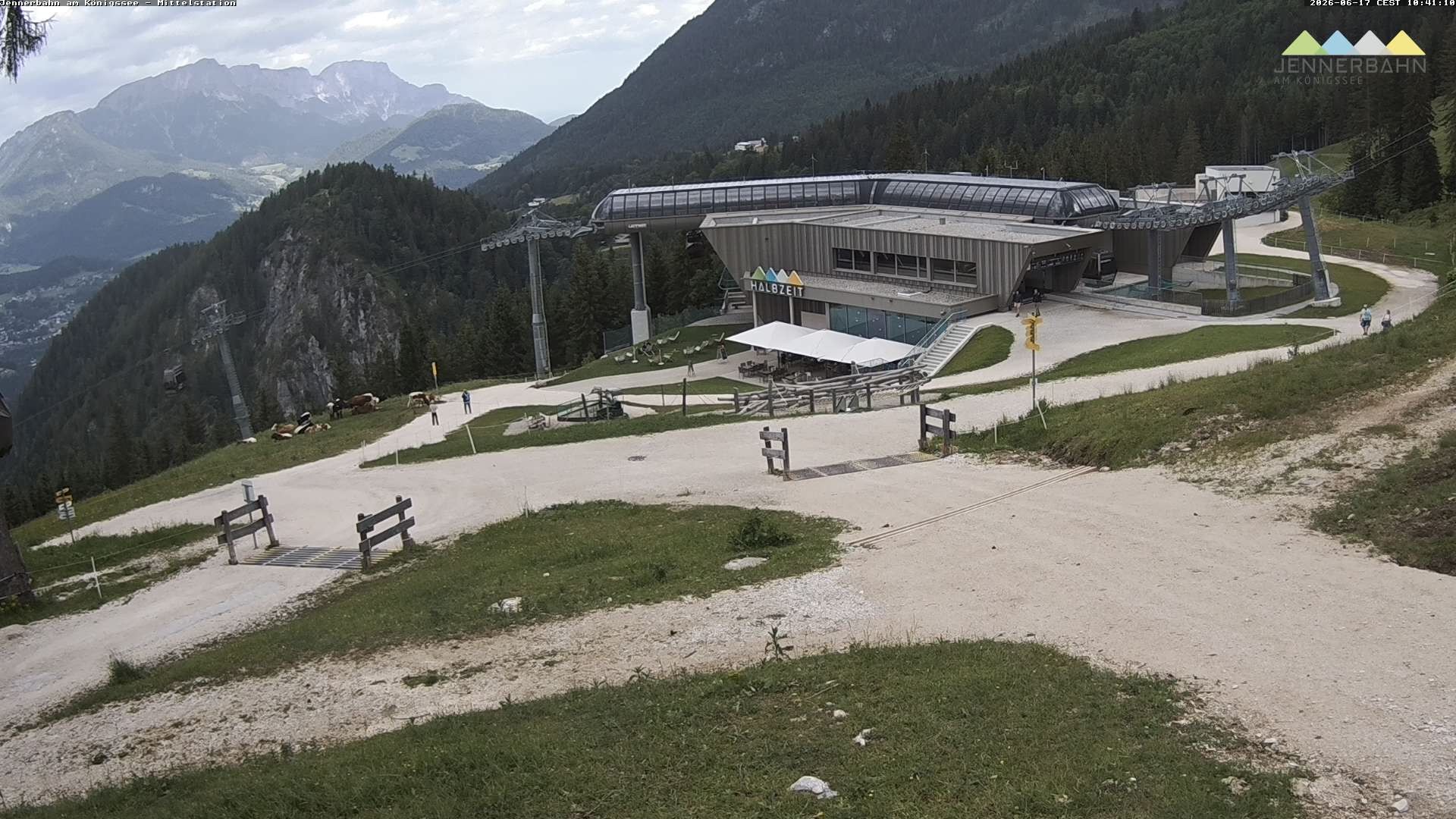 Archiv Foto Webcam Königssee: Jennerbahn Mittelstation