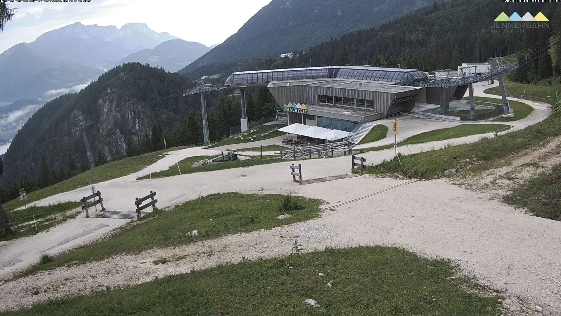 Archiv Foto Webcam Königssee: Jennerbahn Mittelstation