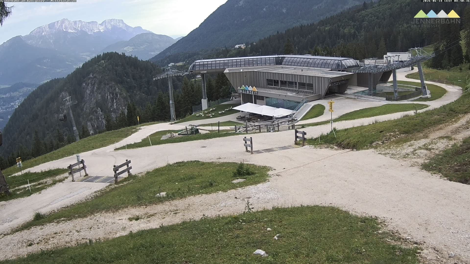 Archiv Foto Webcam Königssee: Jennerbahn Mittelstation