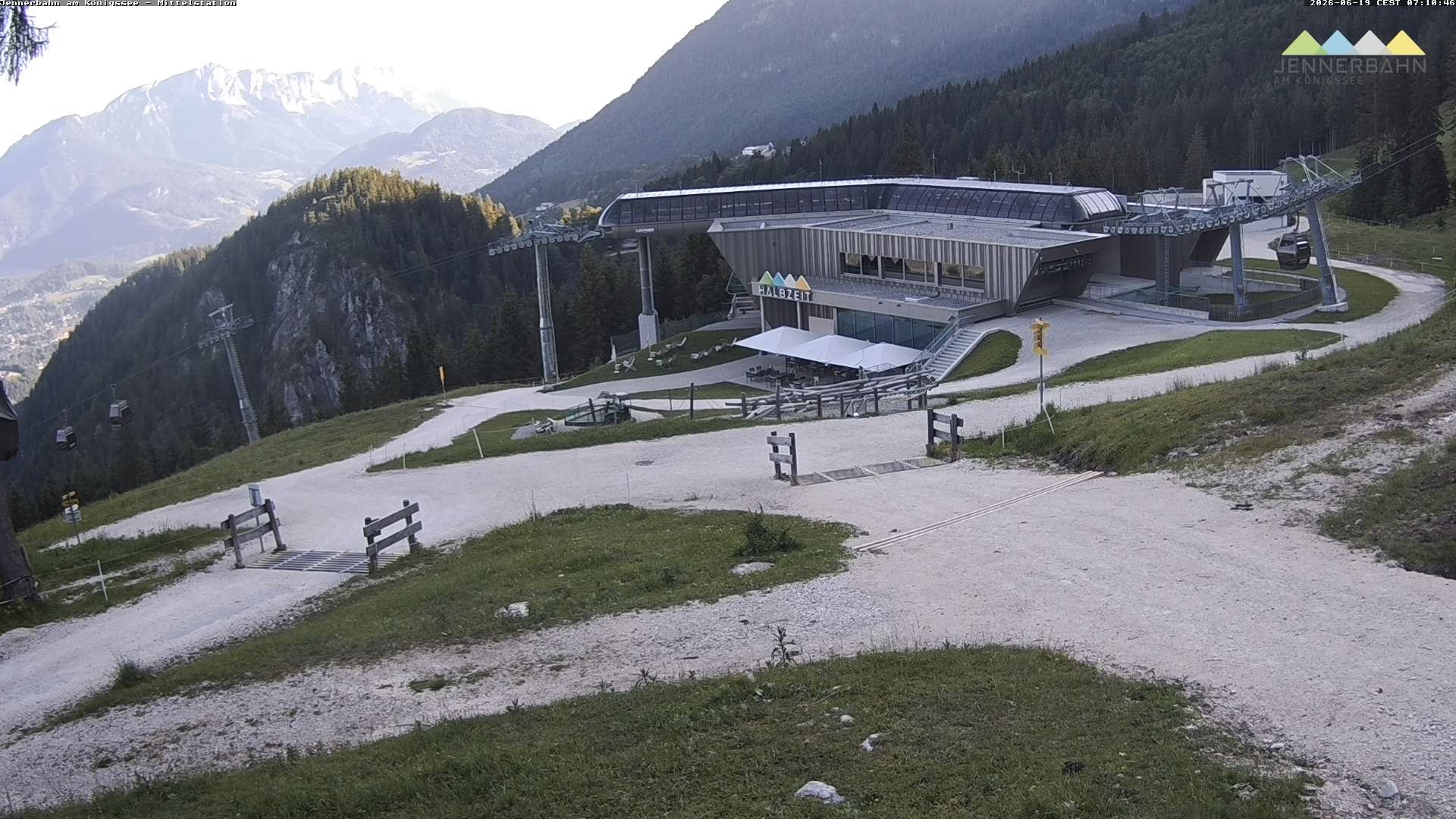 Archiv Foto Webcam Königssee: Jennerbahn Mittelstation