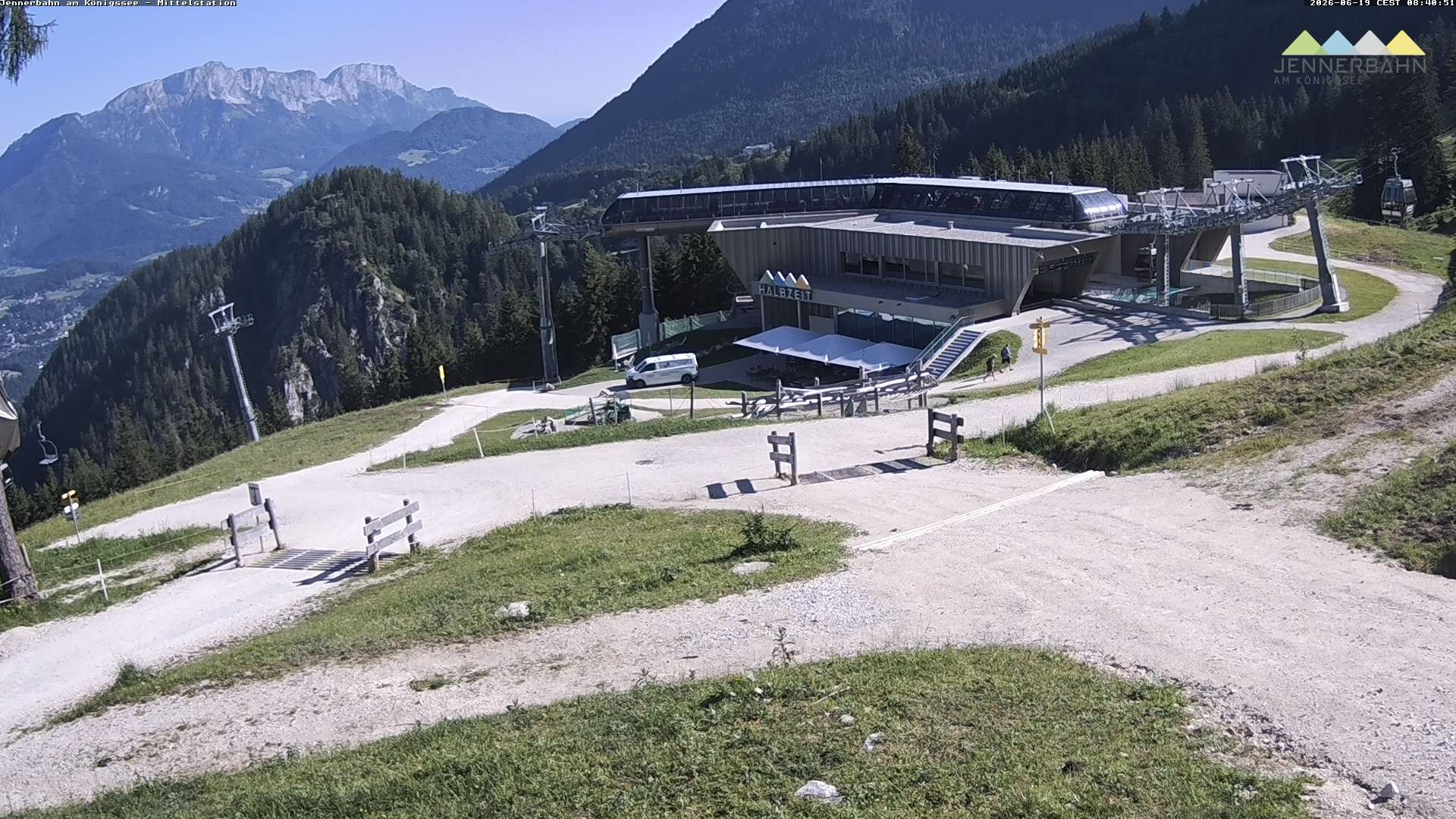 Archiv Foto Webcam Königssee: Jennerbahn Mittelstation