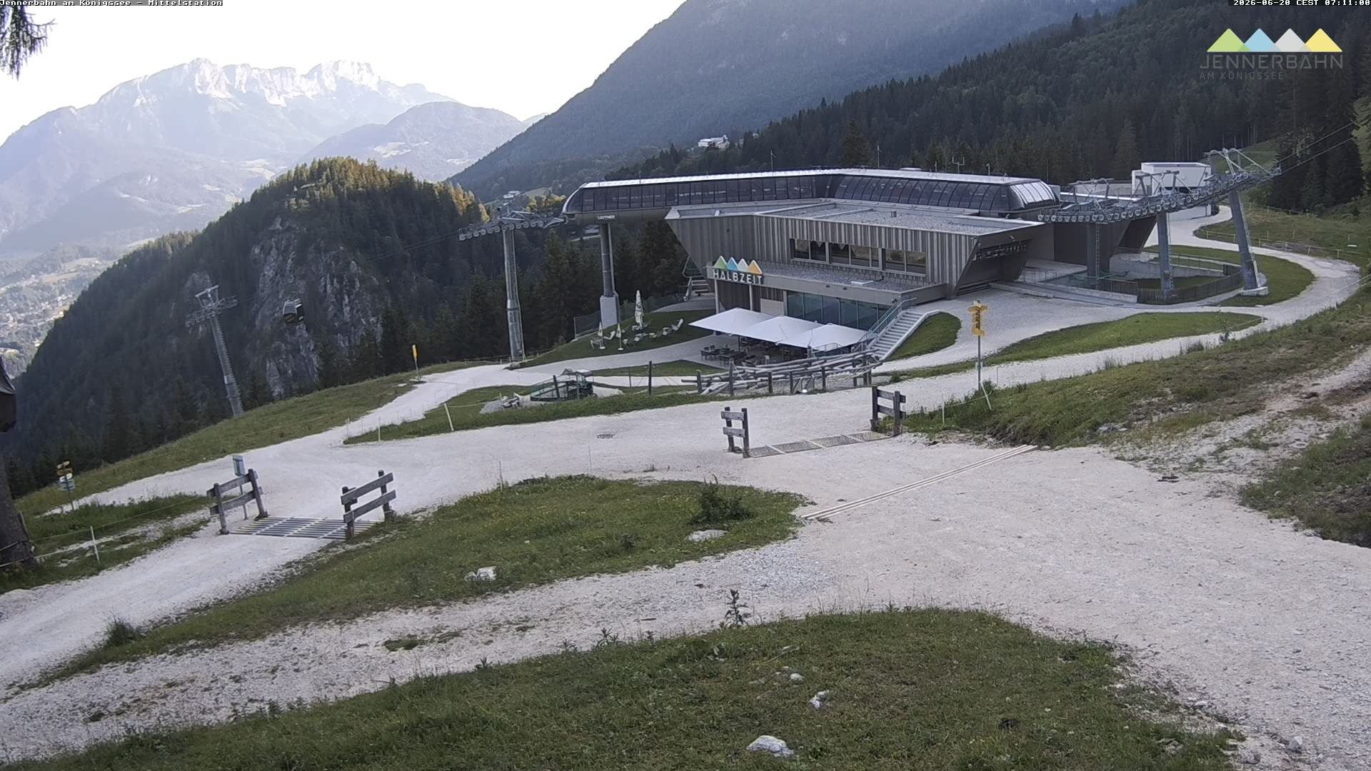 Archiv Foto Webcam Königssee: Jennerbahn Mittelstation