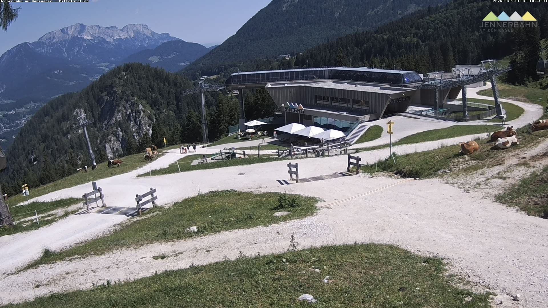 Archiv Foto Webcam Königssee: Jennerbahn Mittelstation