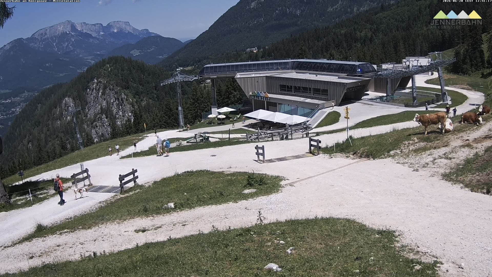 Archiv Foto Webcam Königssee: Jennerbahn Mittelstation