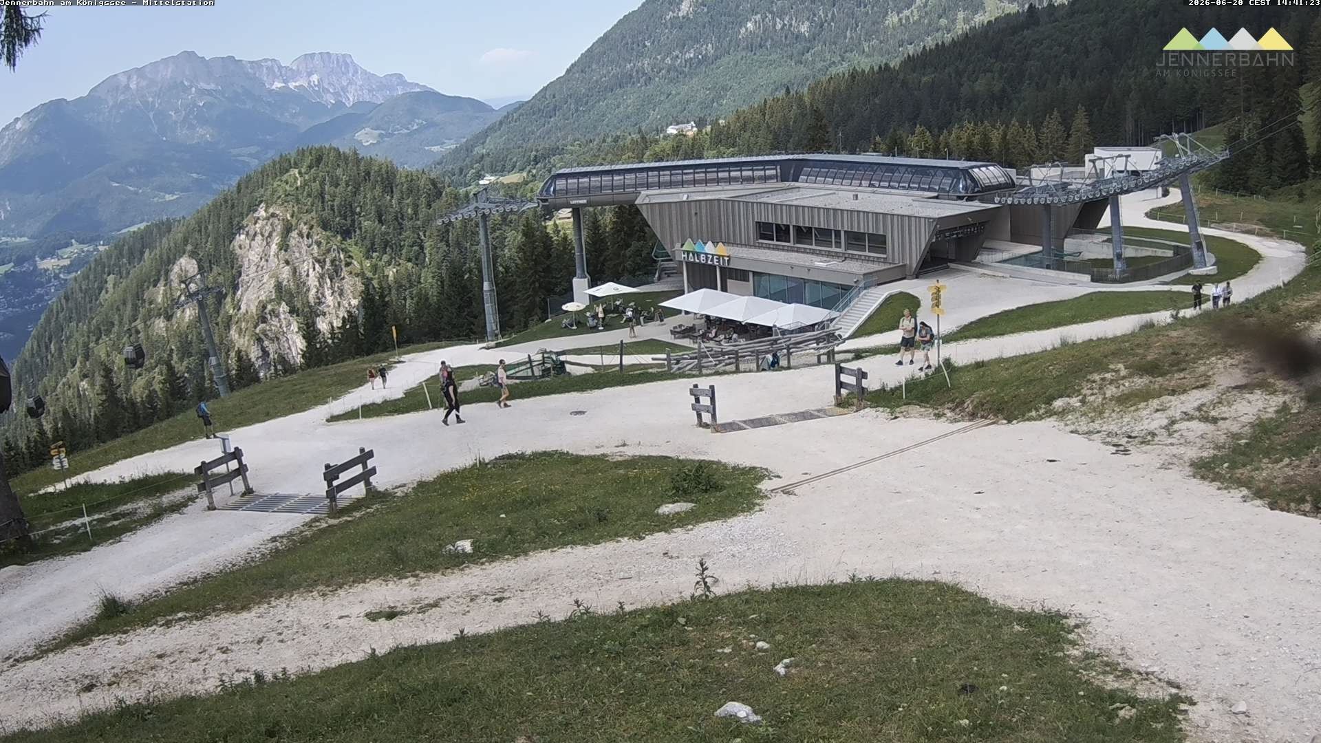 Archiv Foto Webcam Königssee: Jennerbahn Mittelstation