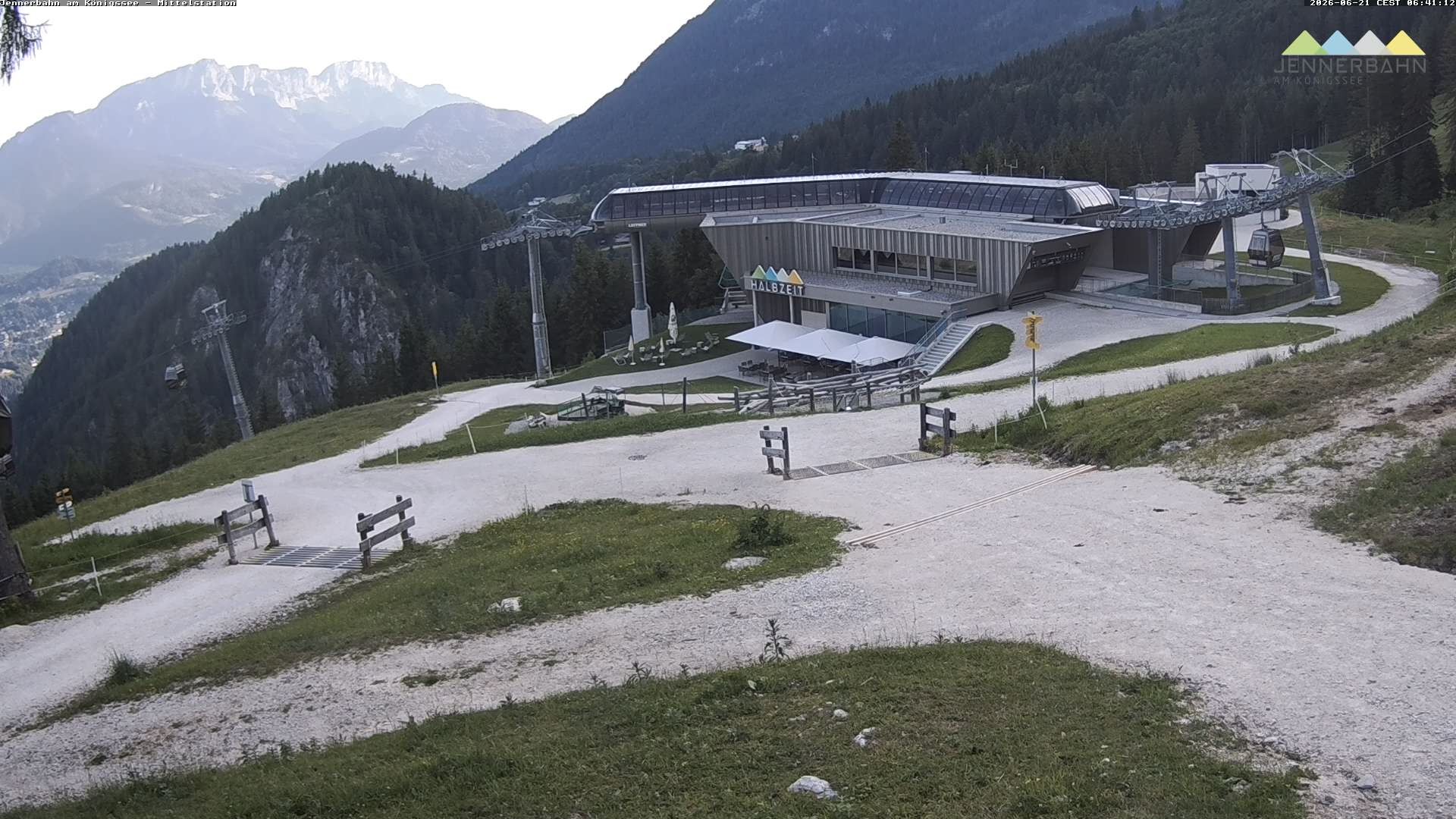 Archiv Foto Webcam Königssee: Jennerbahn Mittelstation