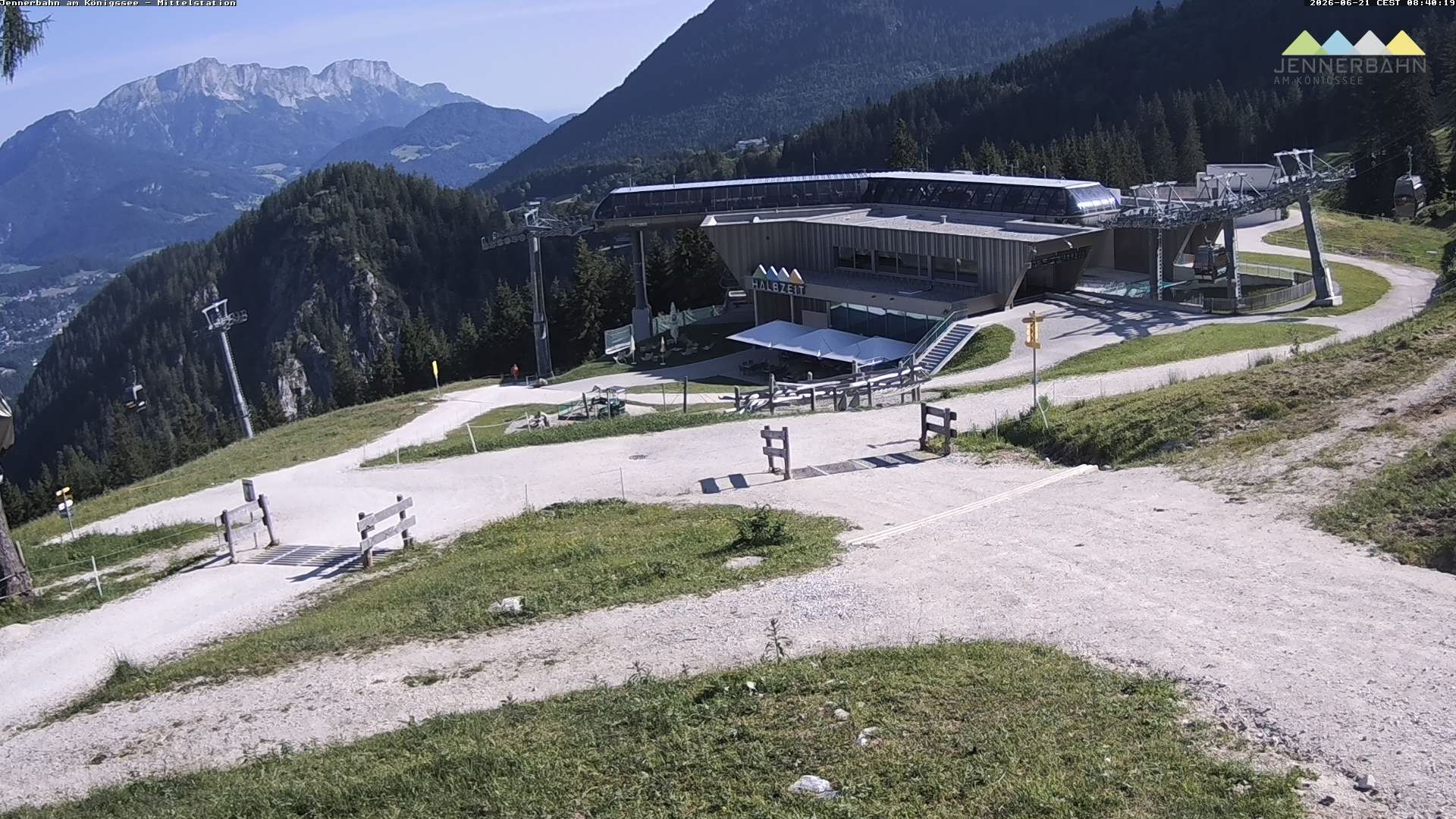 Archiv Foto Webcam Königssee: Jennerbahn Mittelstation