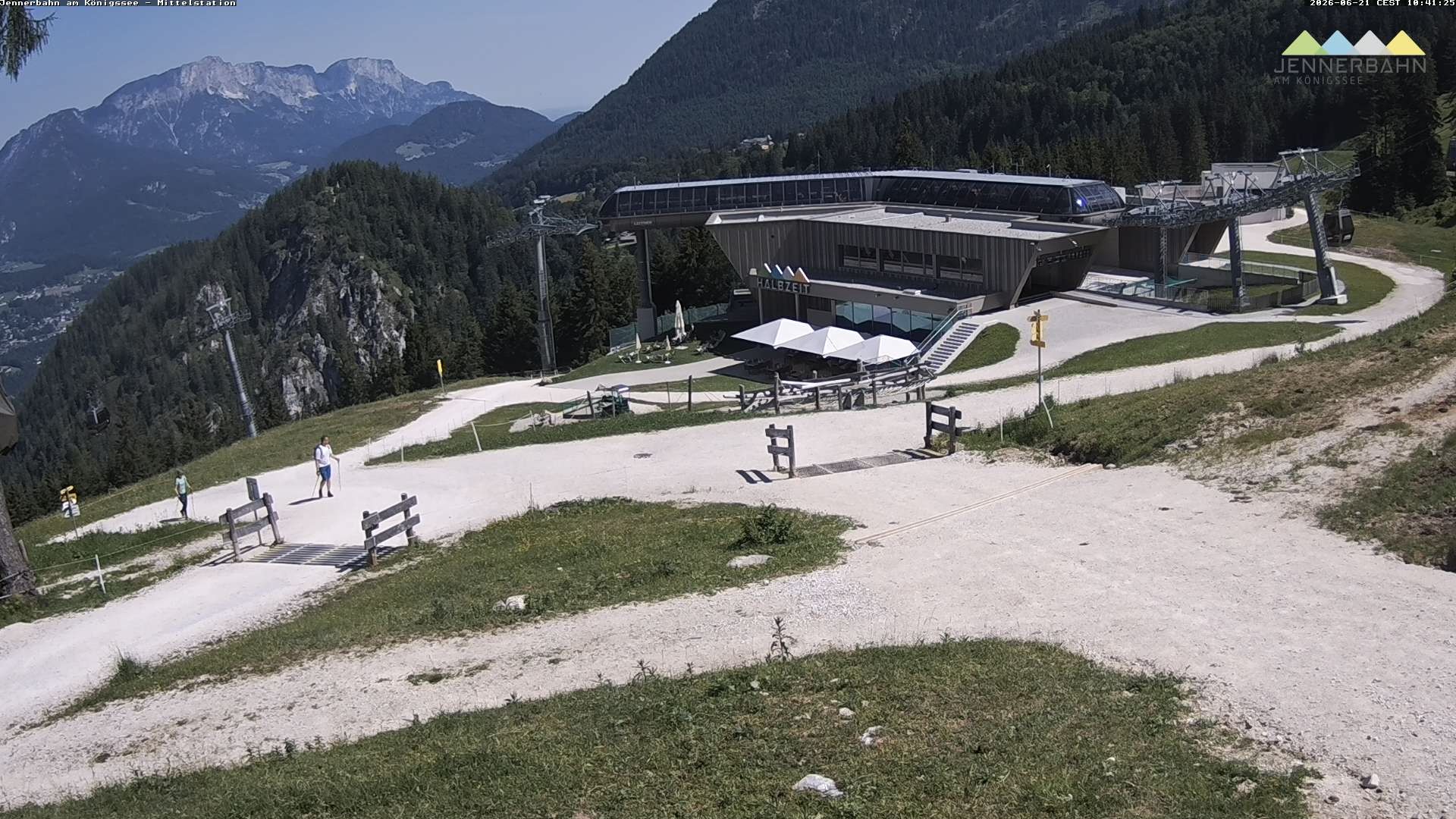 Archiv Foto Webcam Königssee: Jennerbahn Mittelstation