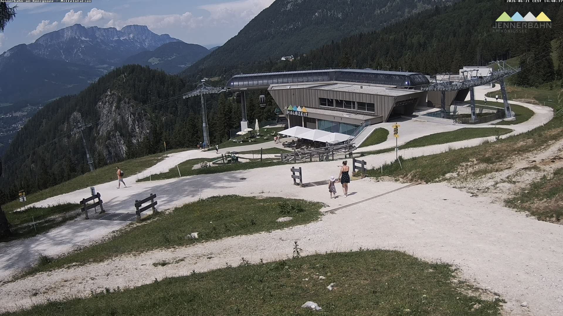 Archiv Foto Webcam Königssee: Jennerbahn Mittelstation