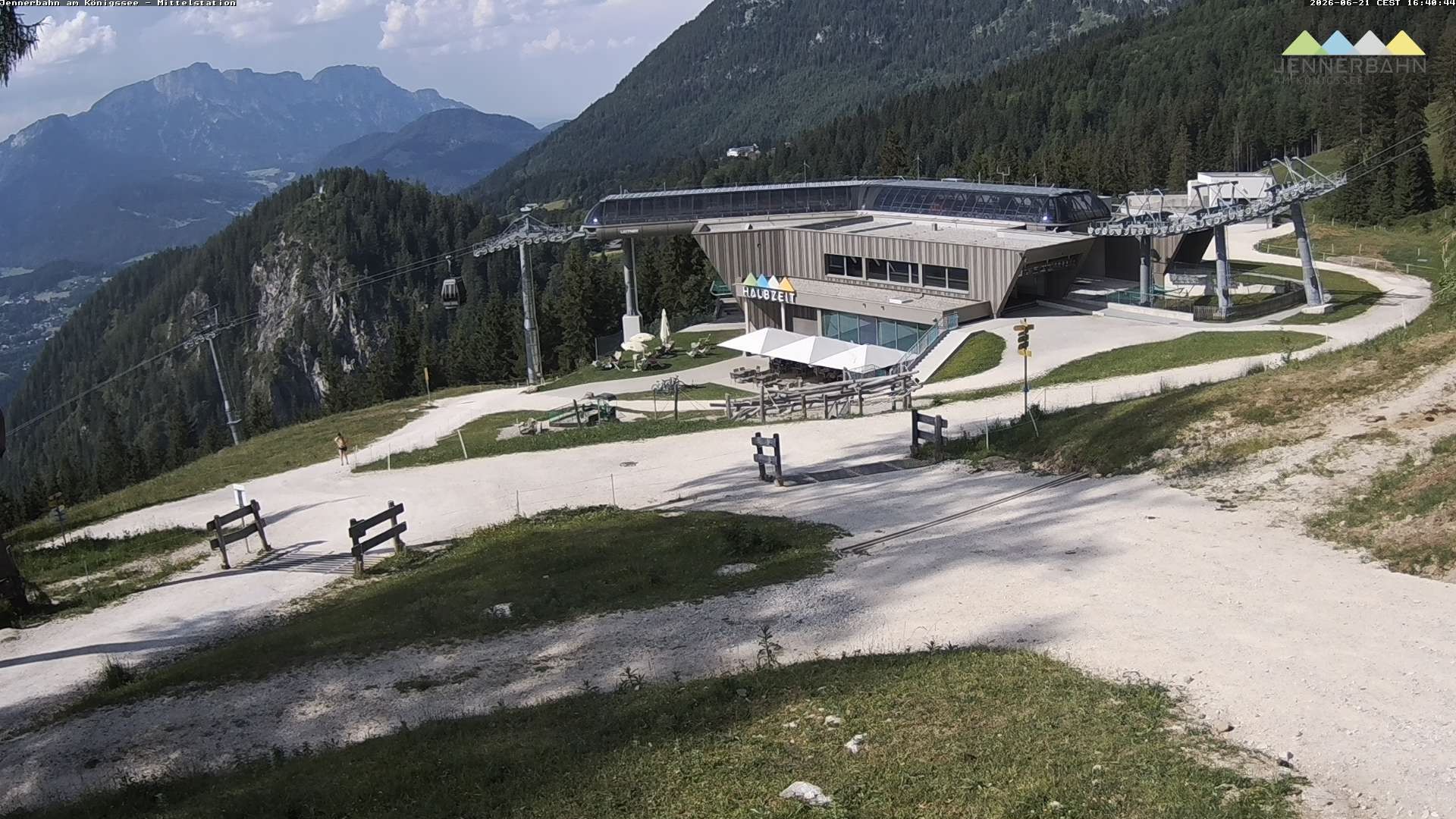 Archiv Foto Webcam Königssee: Jennerbahn Mittelstation