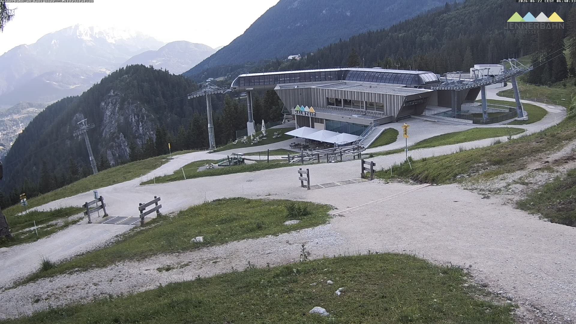 Archiv Foto Webcam Königssee: Jennerbahn Mittelstation