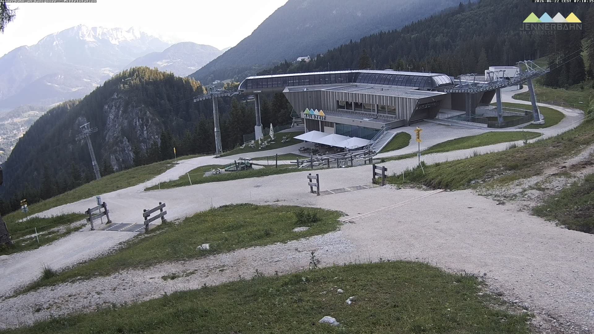 Archiv Foto Webcam Königssee: Jennerbahn Mittelstation
