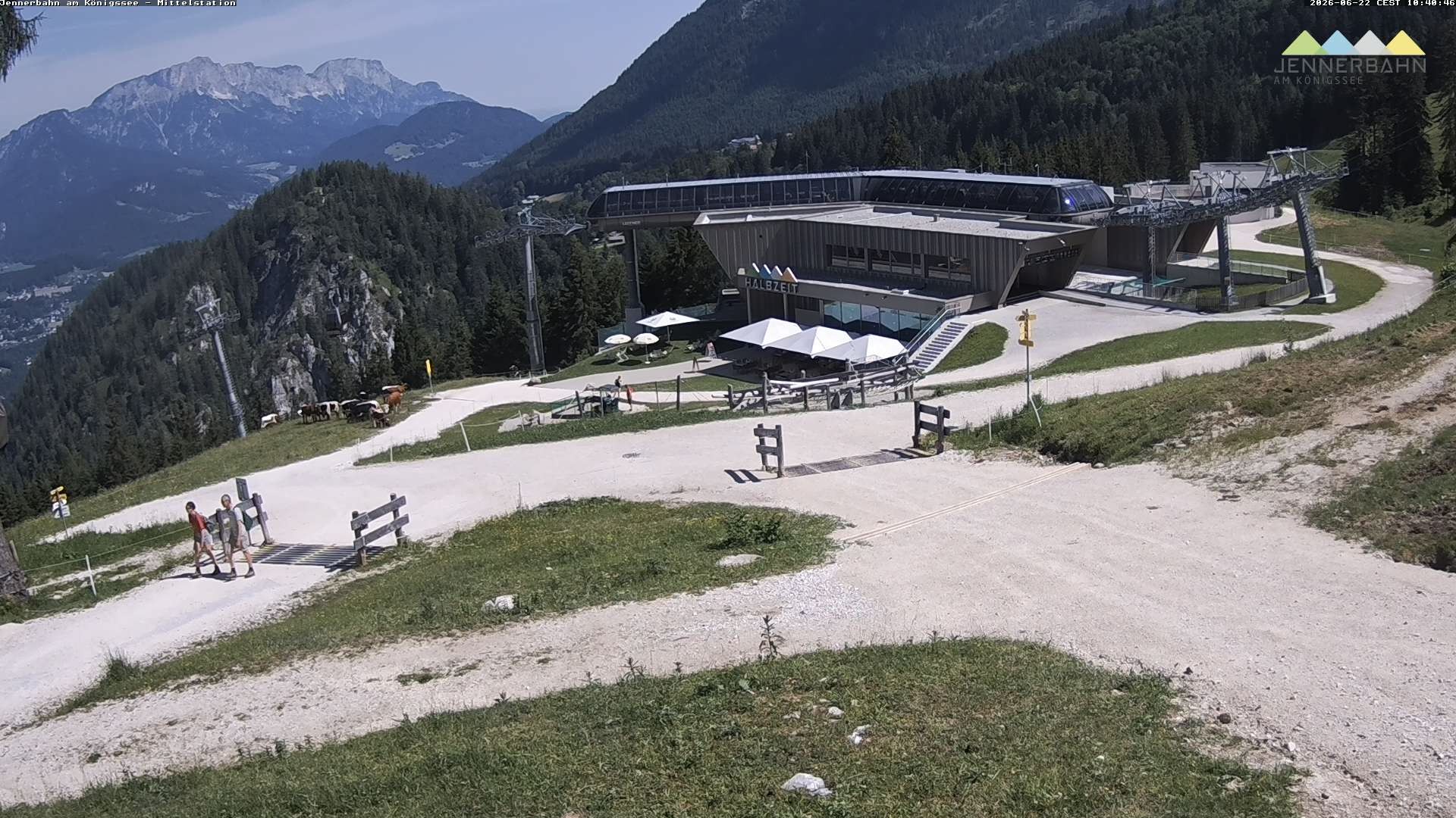 Archiv Foto Webcam Königssee: Jennerbahn Mittelstation