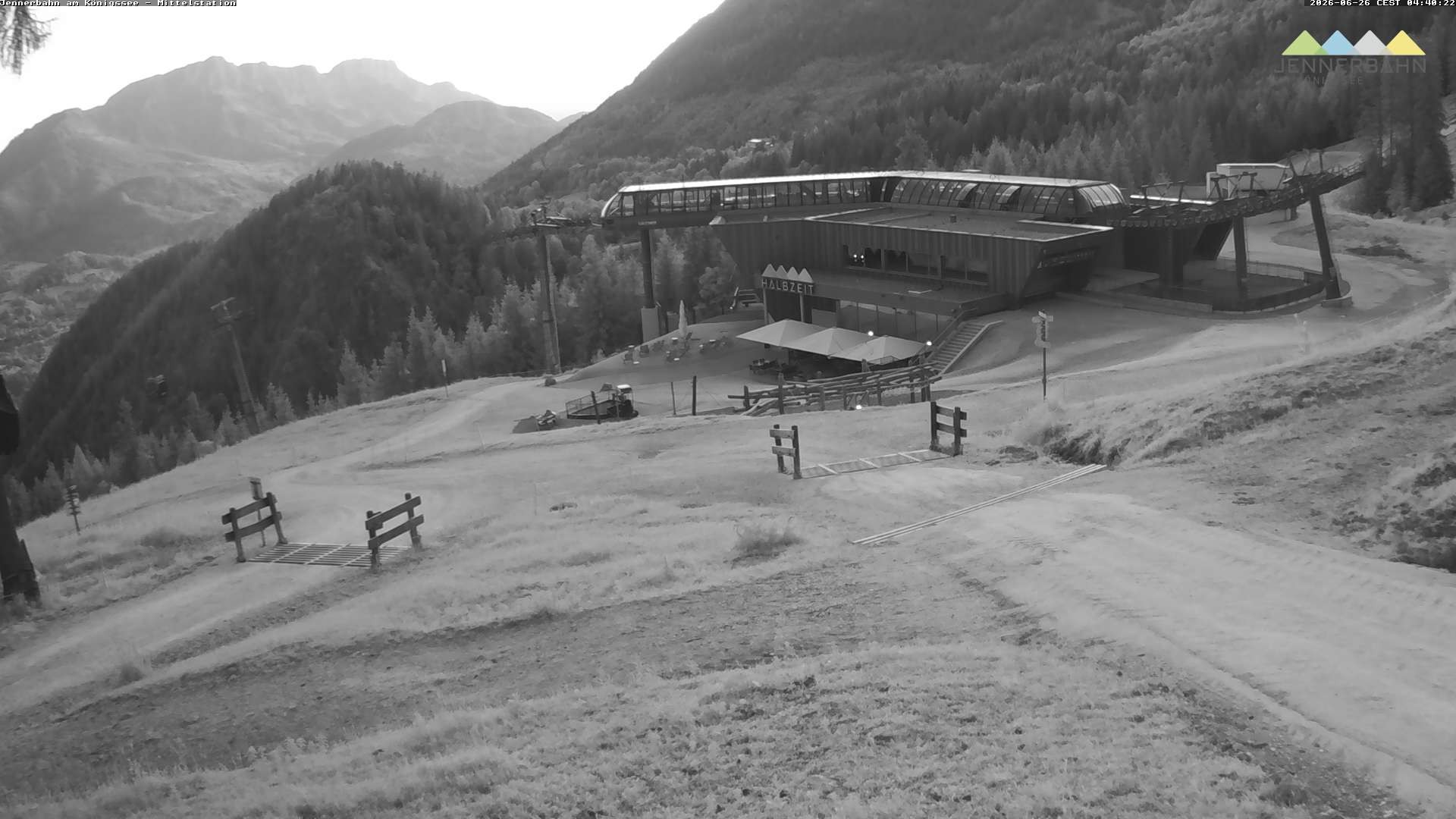 Archived image Webcam Lake Königssee: Jenner Mountain Mid Station