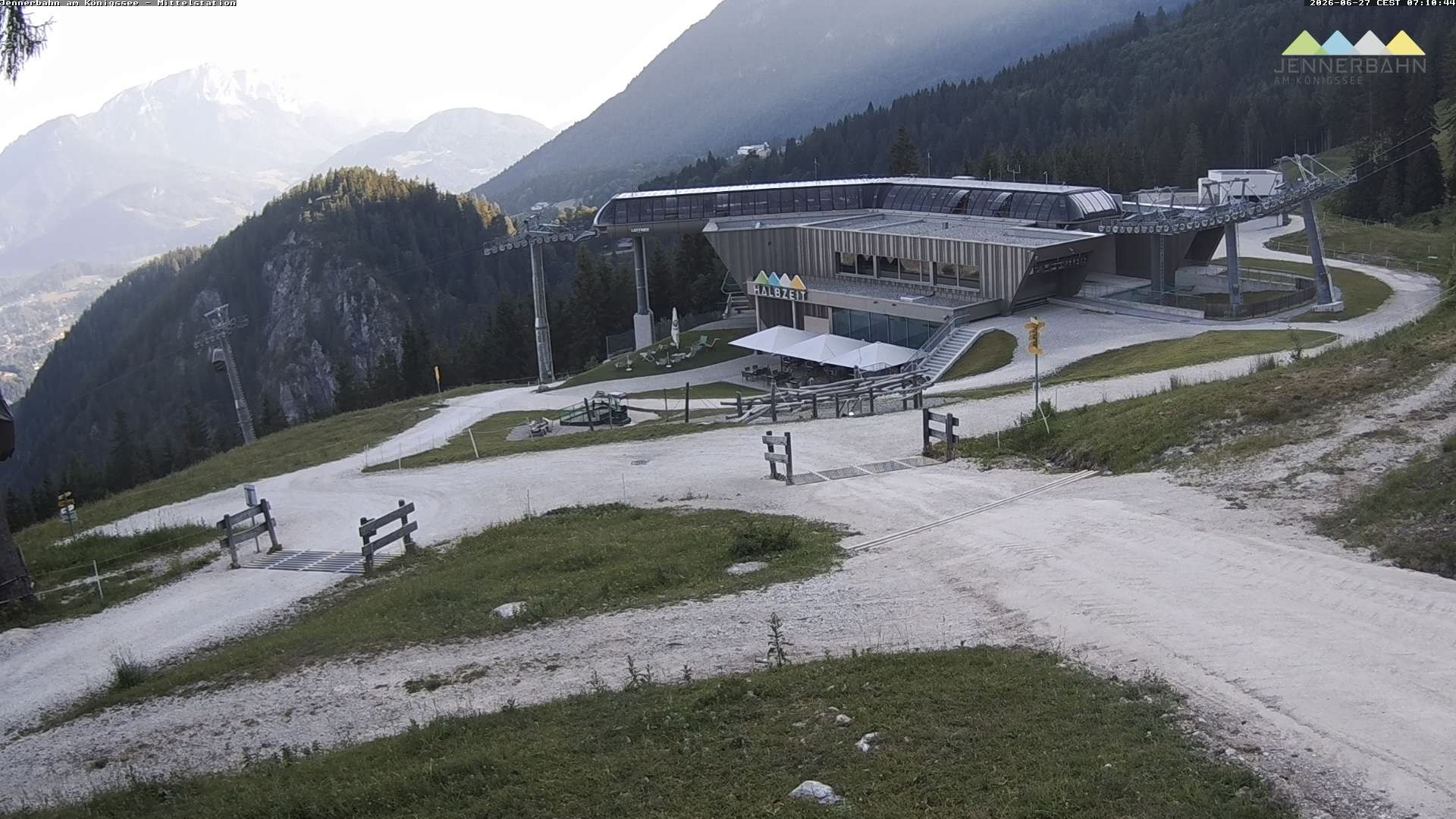 Archiv Foto Webcam Königssee: Jennerbahn Mittelstation