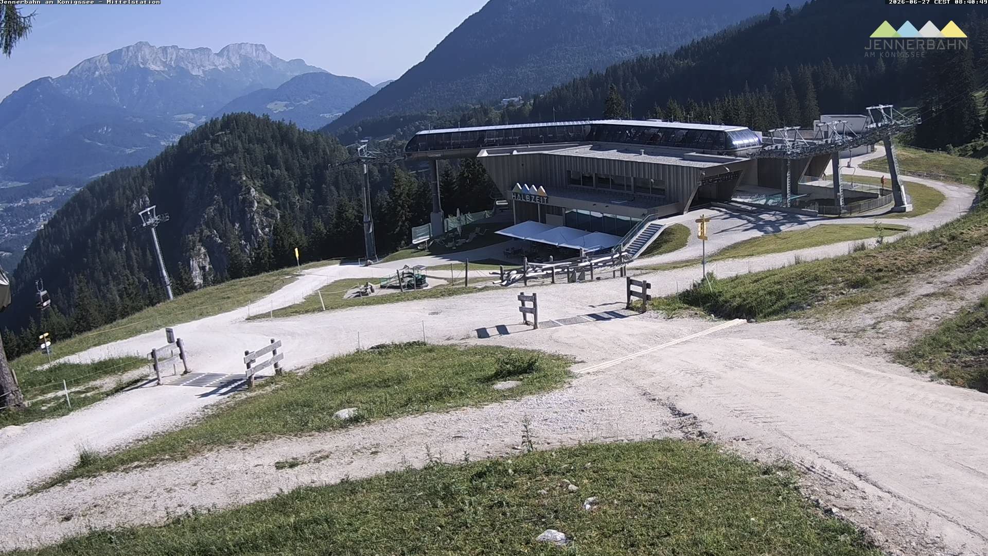 Archiv Foto Webcam Königssee: Jennerbahn Mittelstation