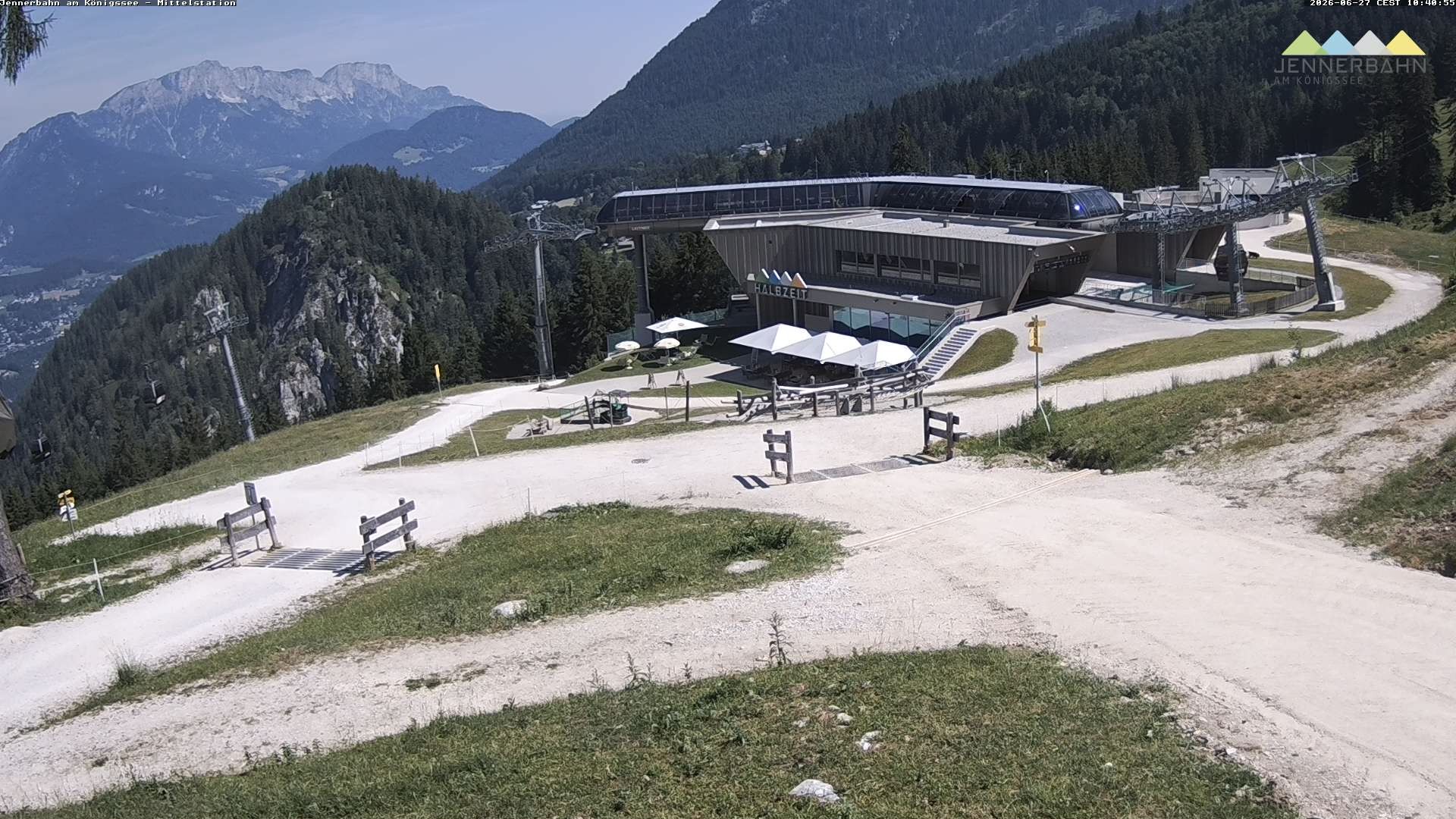 Archiv Foto Webcam Königssee: Jennerbahn Mittelstation