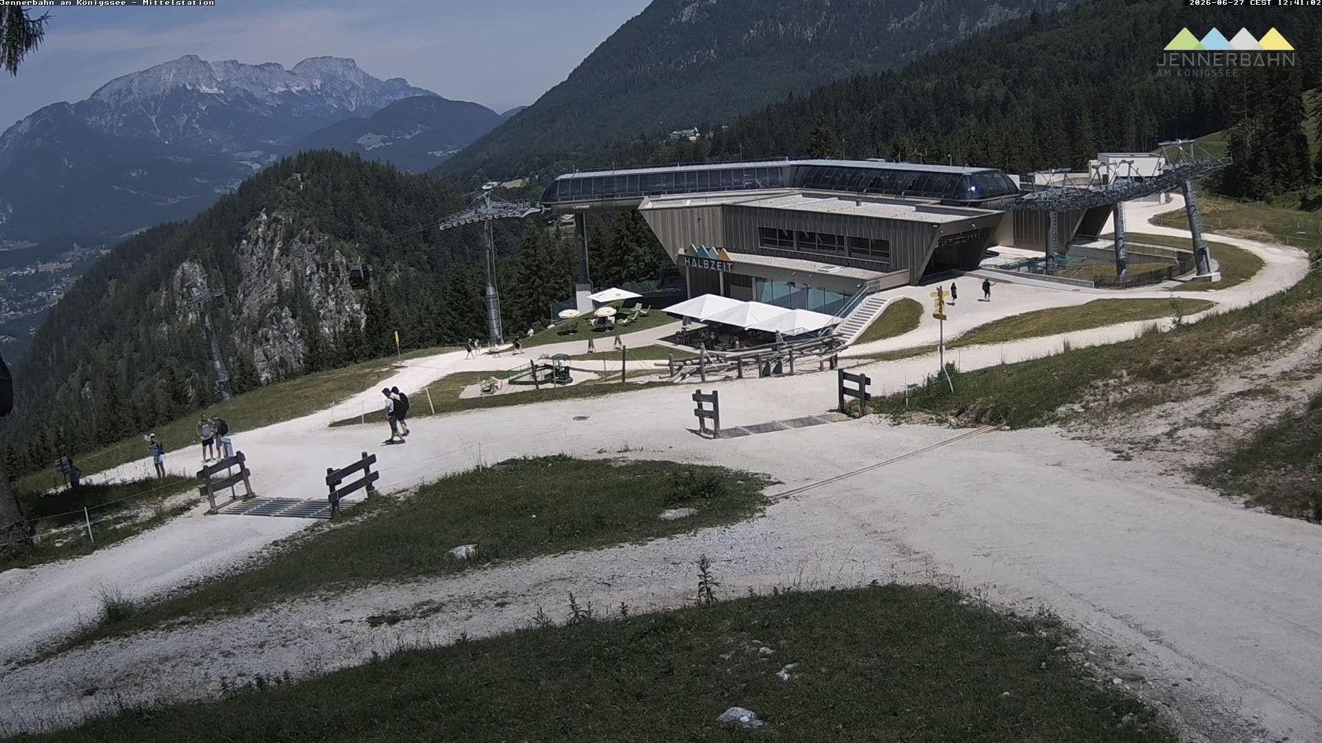 Archiv Foto Webcam Königssee: Jennerbahn Mittelstation