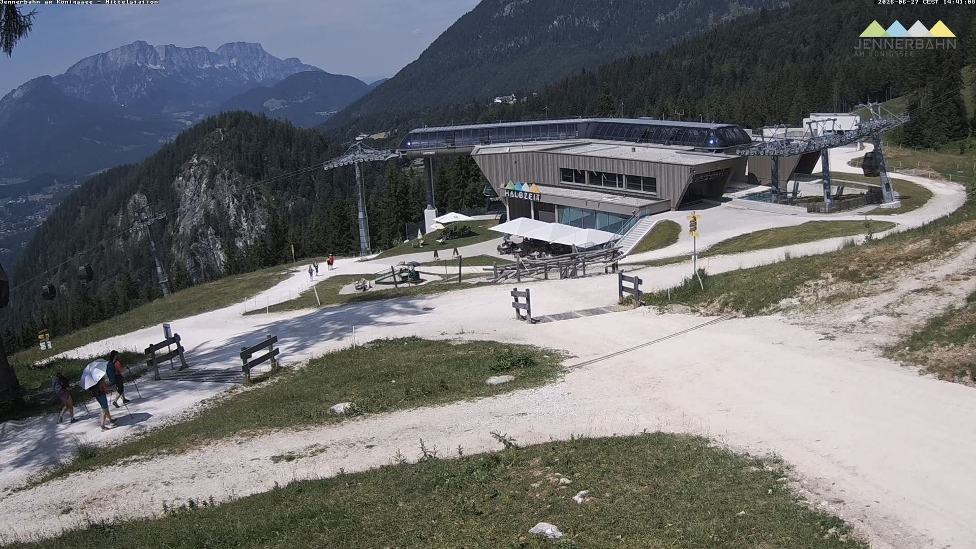 Archiv Foto Webcam Königssee: Jennerbahn Mittelstation