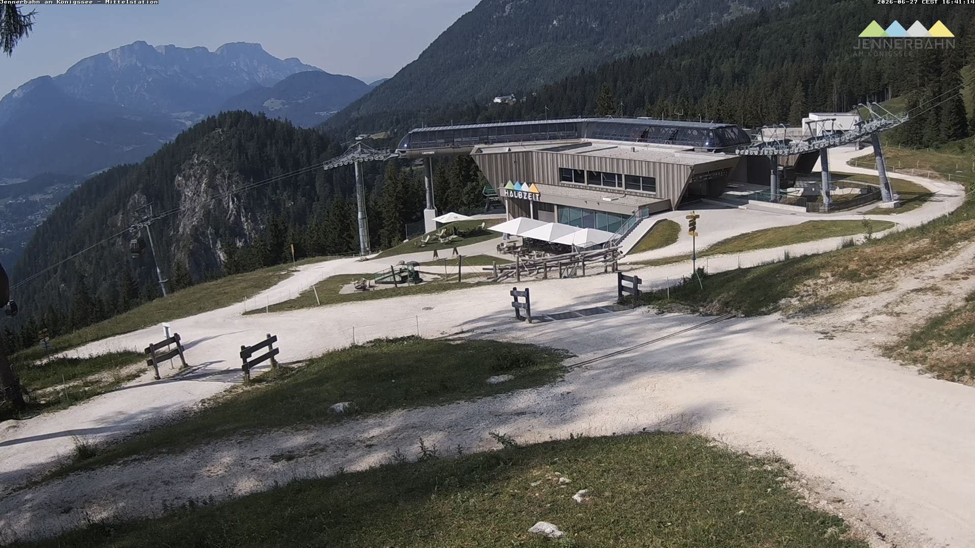 Archiv Foto Webcam Königssee: Jennerbahn Mittelstation