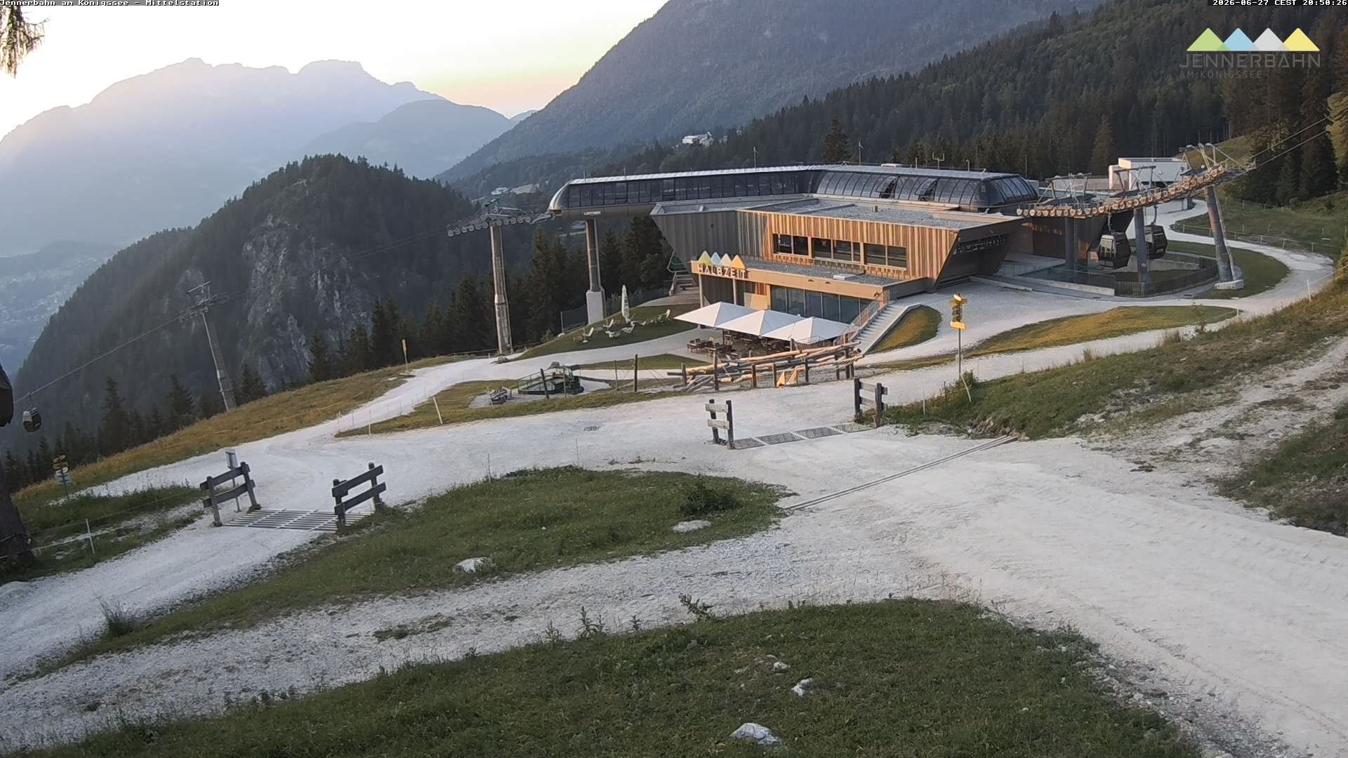 Archiv Foto Webcam Königssee: Jennerbahn Mittelstation