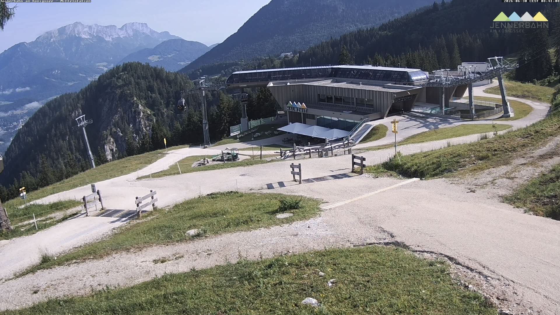 Archiv Foto Webcam Königssee: Jennerbahn Mittelstation