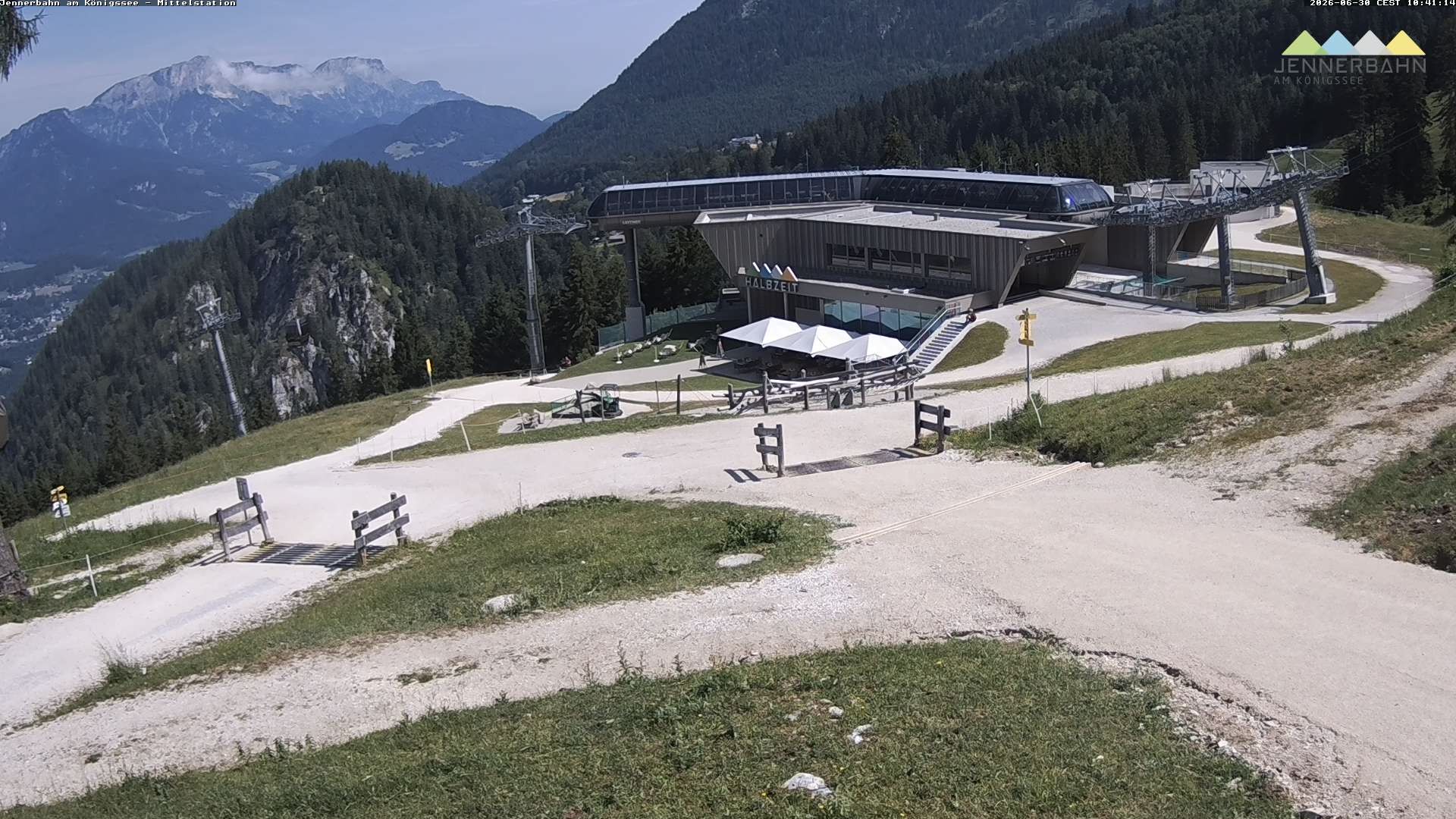 Archiv Foto Webcam Königssee: Jennerbahn Mittelstation